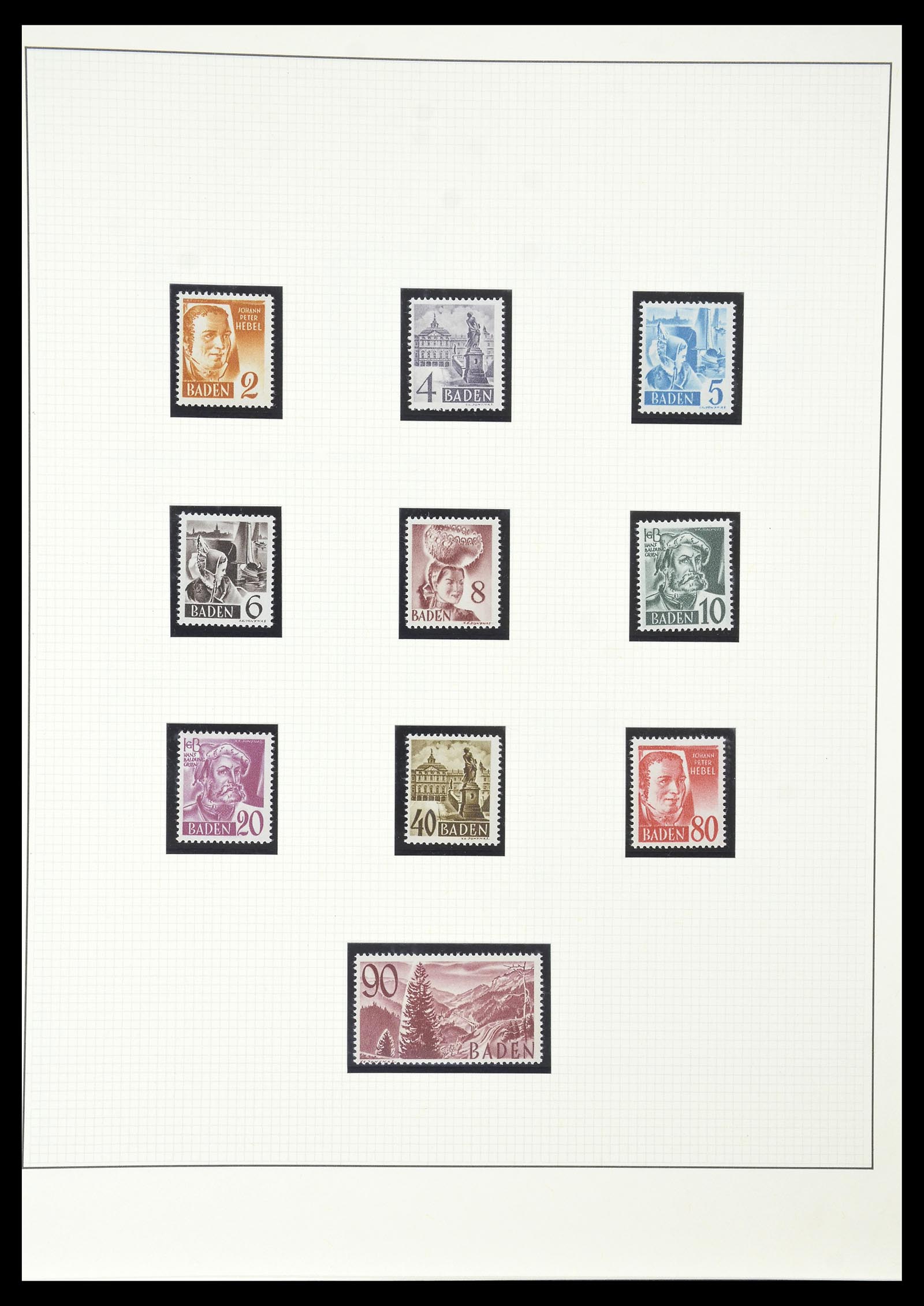 34790 009 - Postzegelverzameling 34790 Duitse Zones 1945-1949.