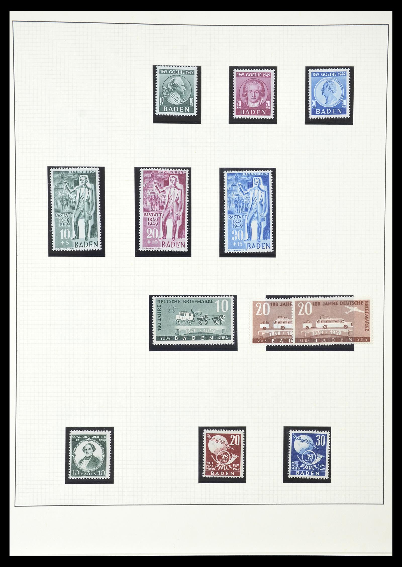 34790 012 - Postzegelverzameling 34790 Duitse Zones 1945-1949.