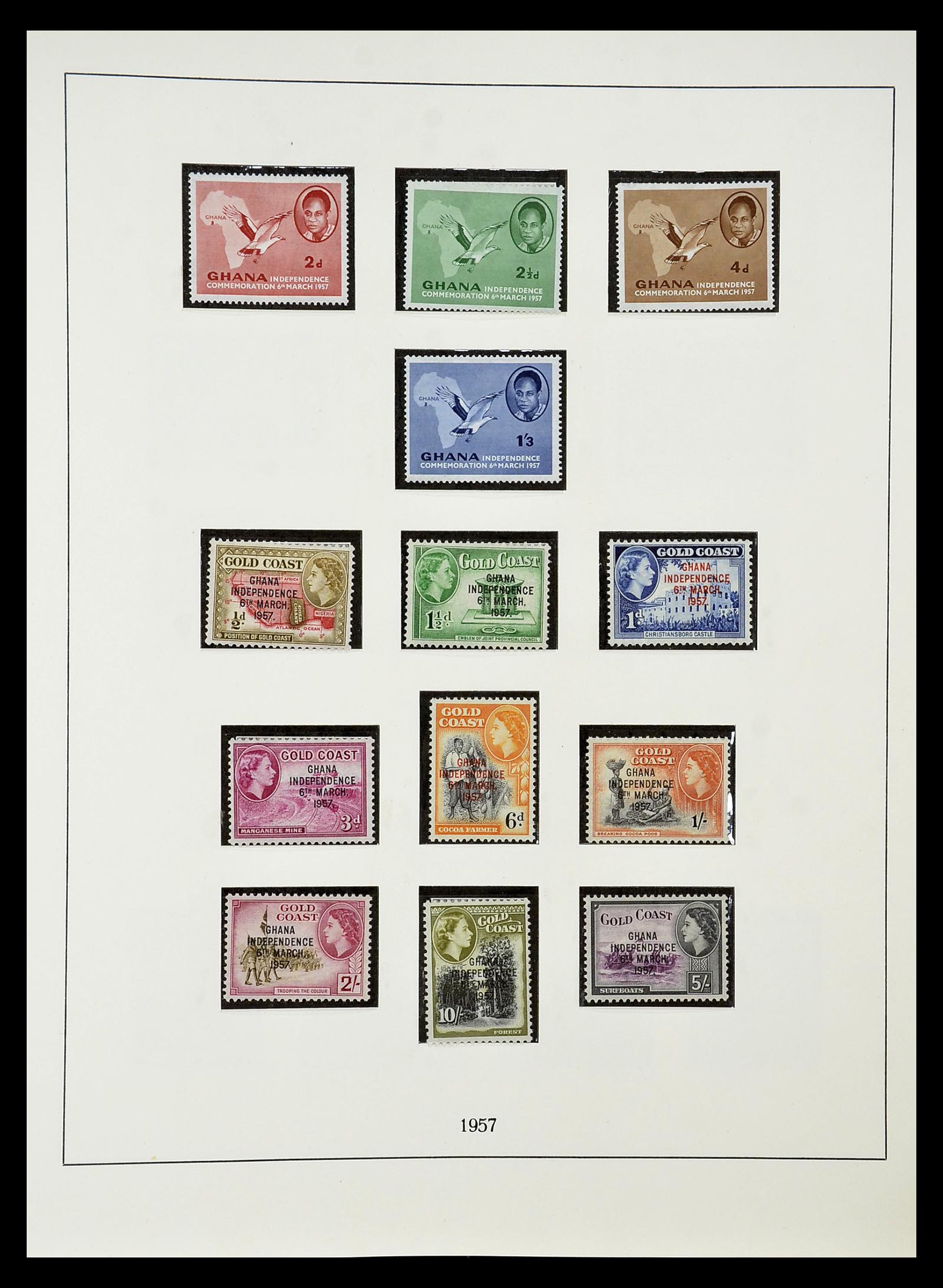 34791 001 - Postzegelverzameling 34791 Ghana 1957-1977.