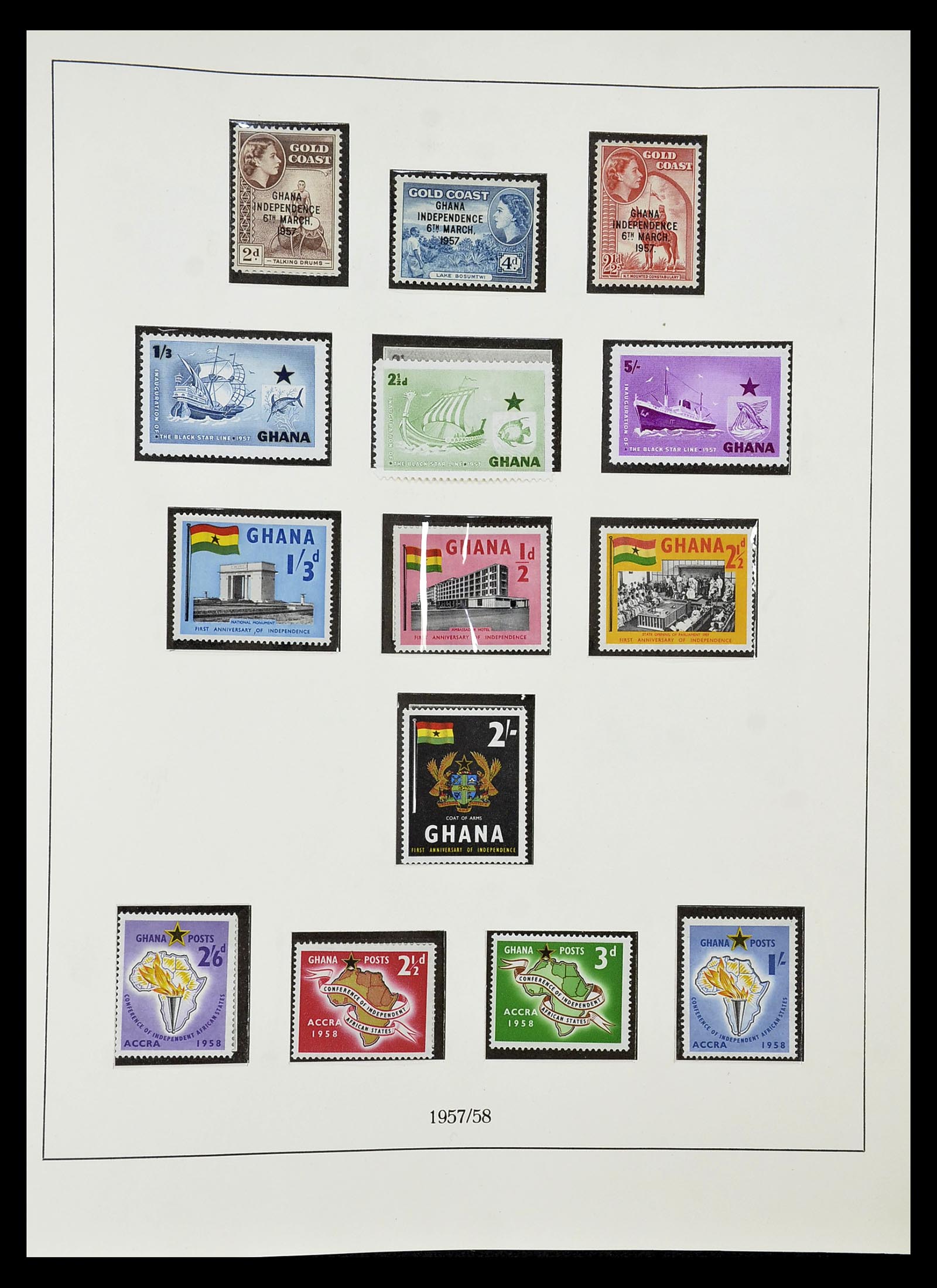 34791 002 - Postzegelverzameling 34791 Ghana 1957-1977.