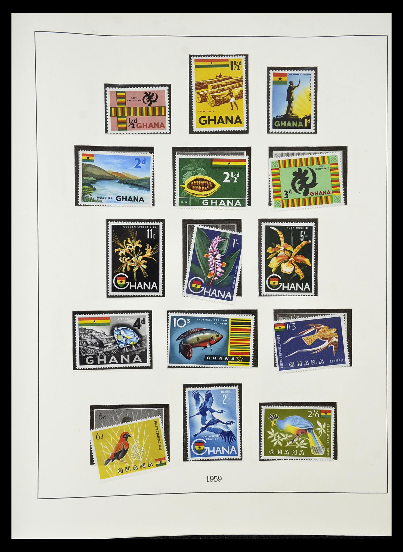 34791 006 - Postzegelverzameling 34791 Ghana 1957-1977.
