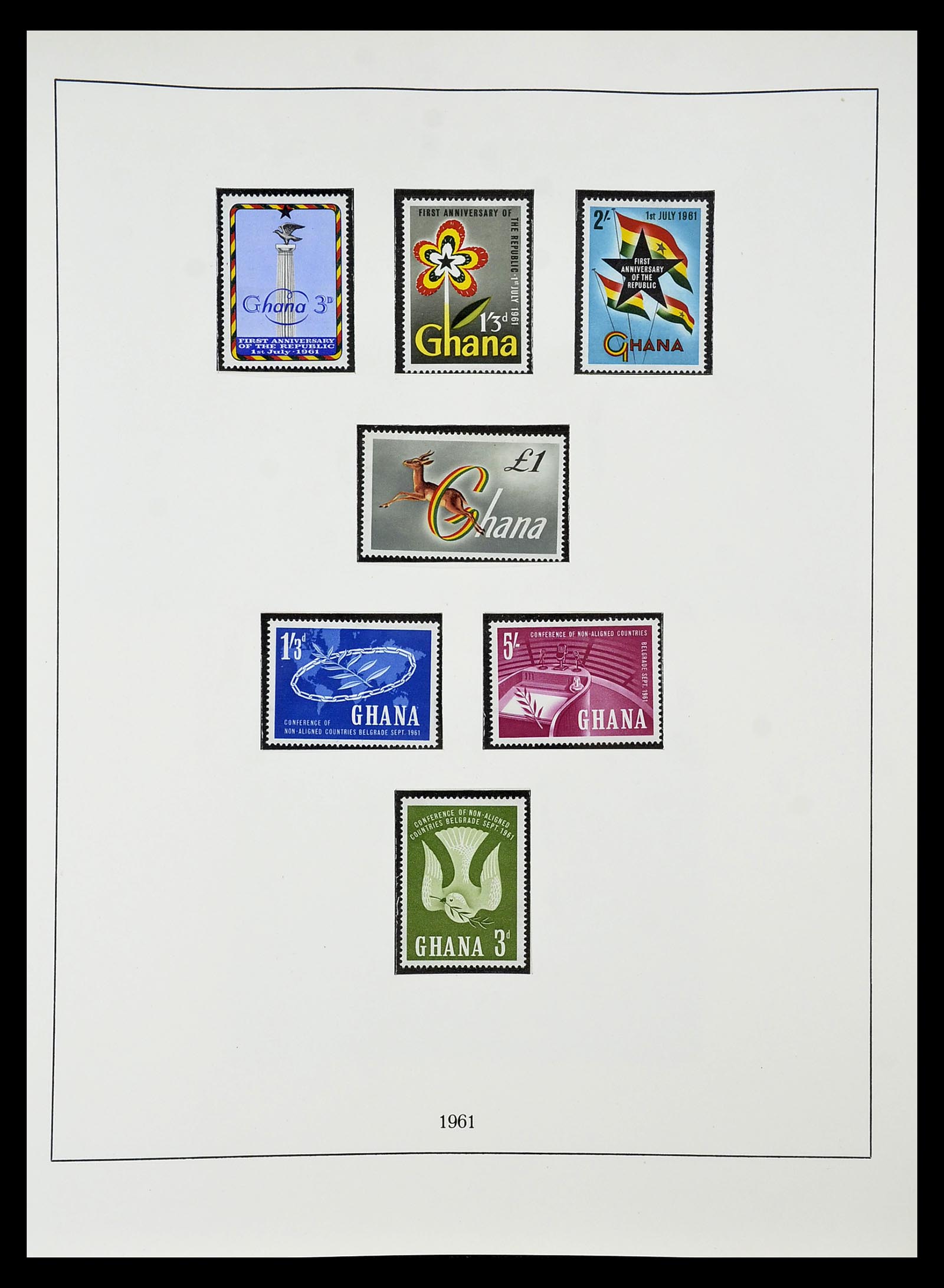 34791 012 - Postzegelverzameling 34791 Ghana 1957-1977.