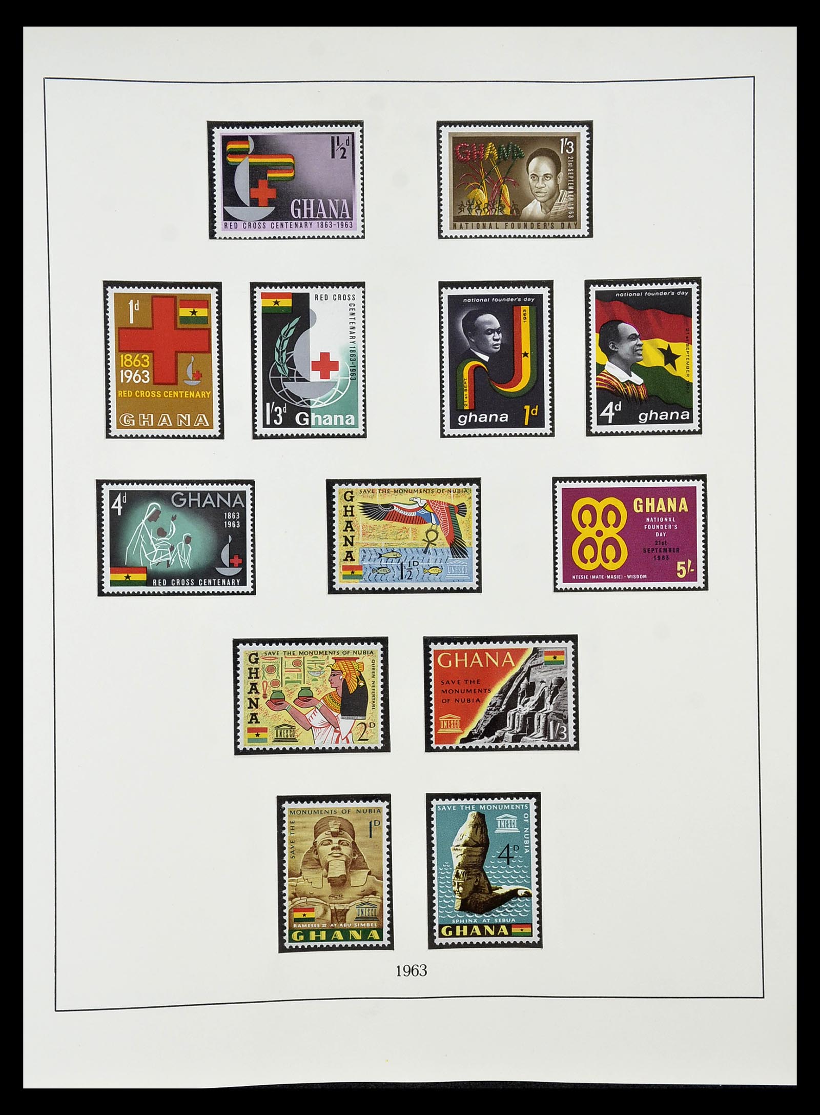 34791 019 - Postzegelverzameling 34791 Ghana 1957-1977.