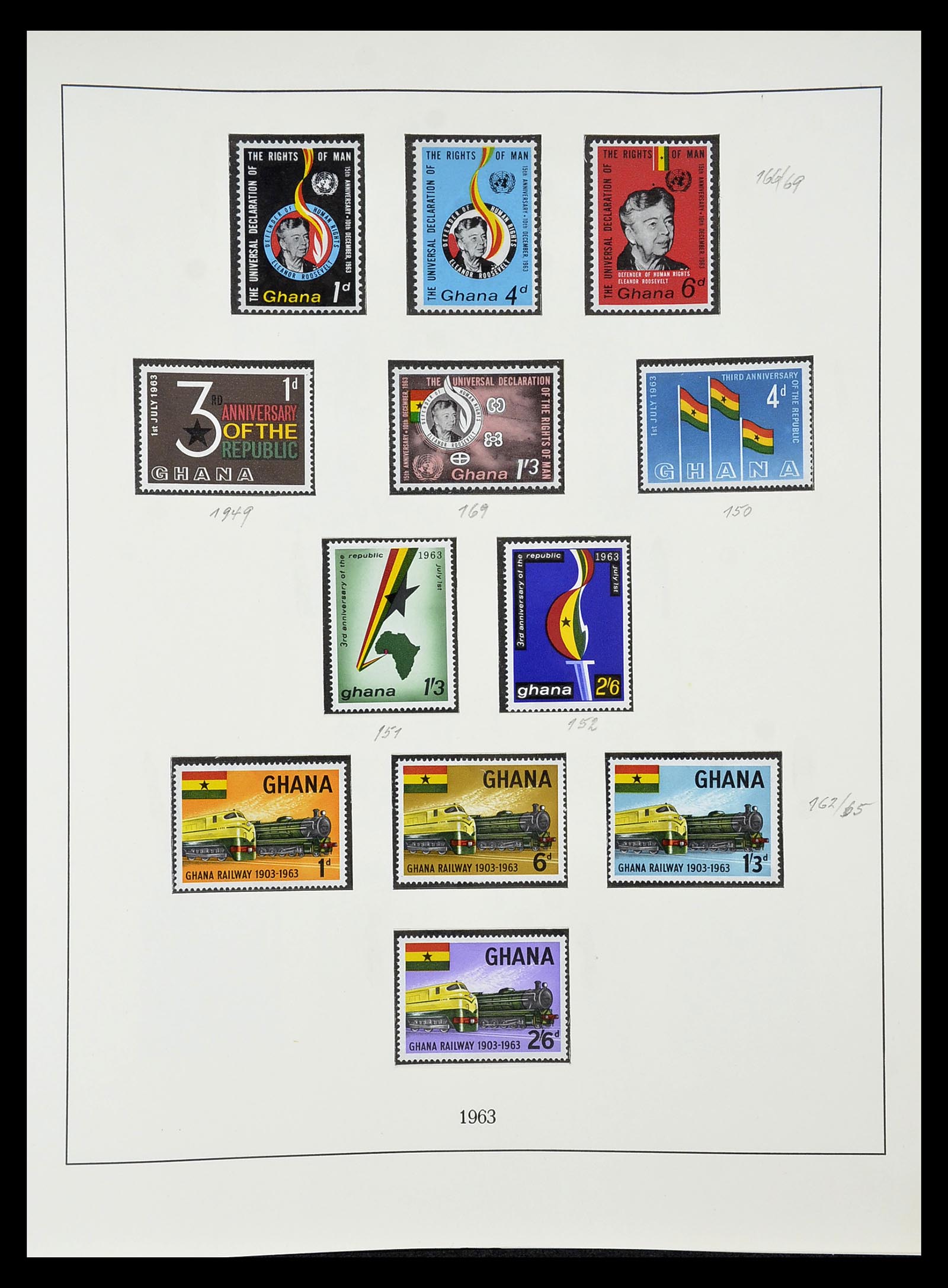 34791 021 - Postzegelverzameling 34791 Ghana 1957-1977.