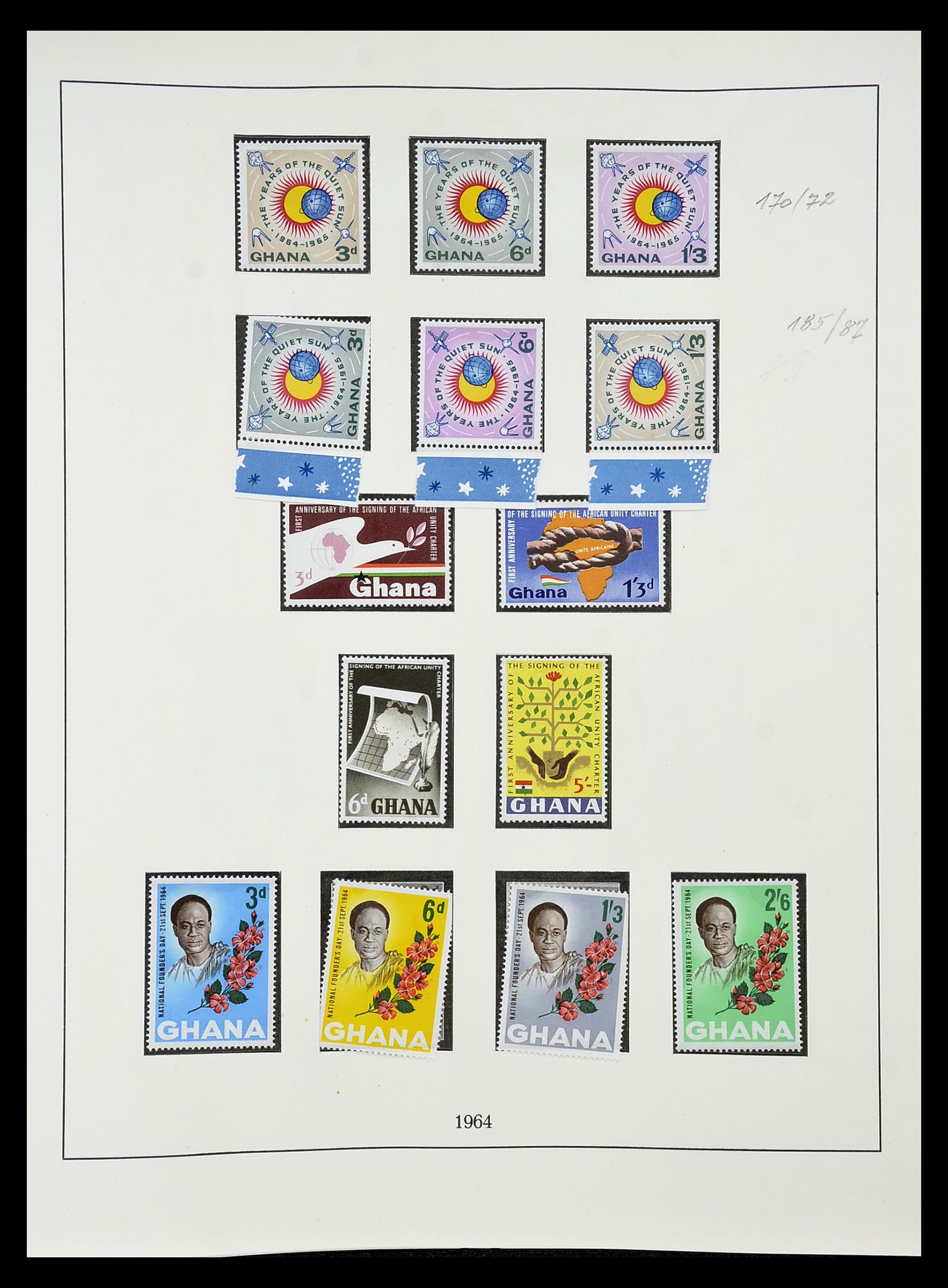 34791 022 - Postzegelverzameling 34791 Ghana 1957-1977.