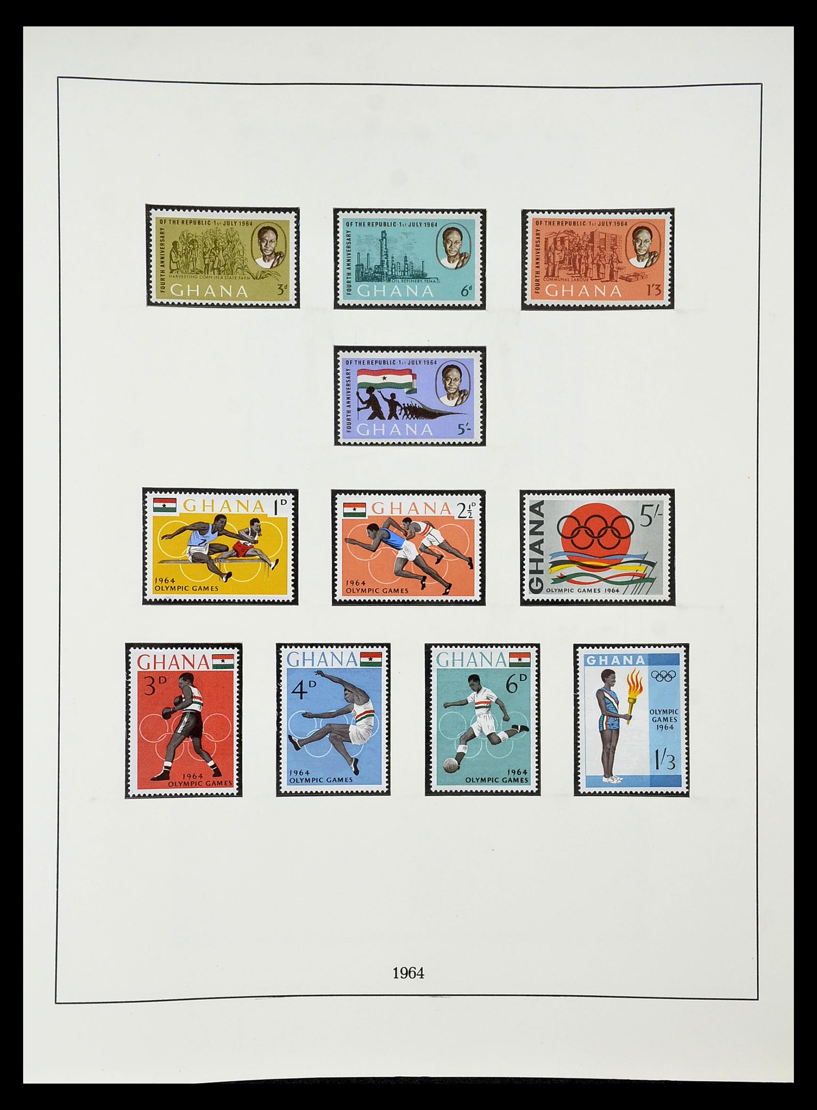 34791 024 - Postzegelverzameling 34791 Ghana 1957-1977.