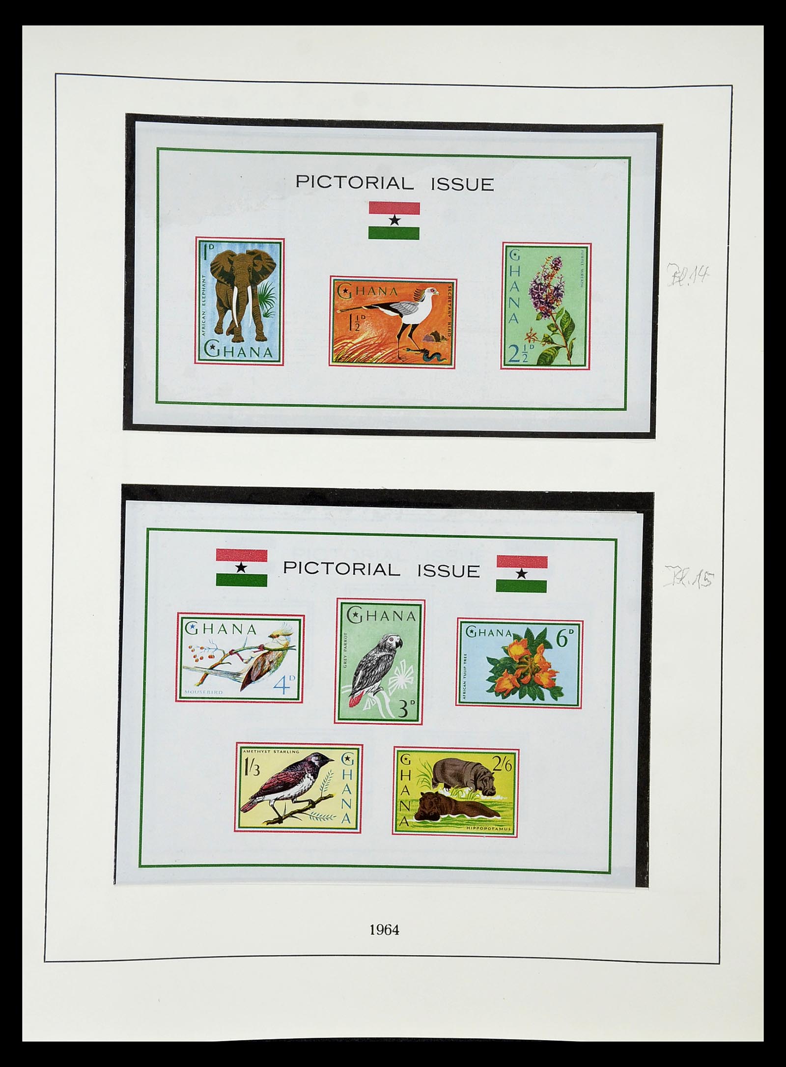 34791 027 - Postzegelverzameling 34791 Ghana 1957-1977.