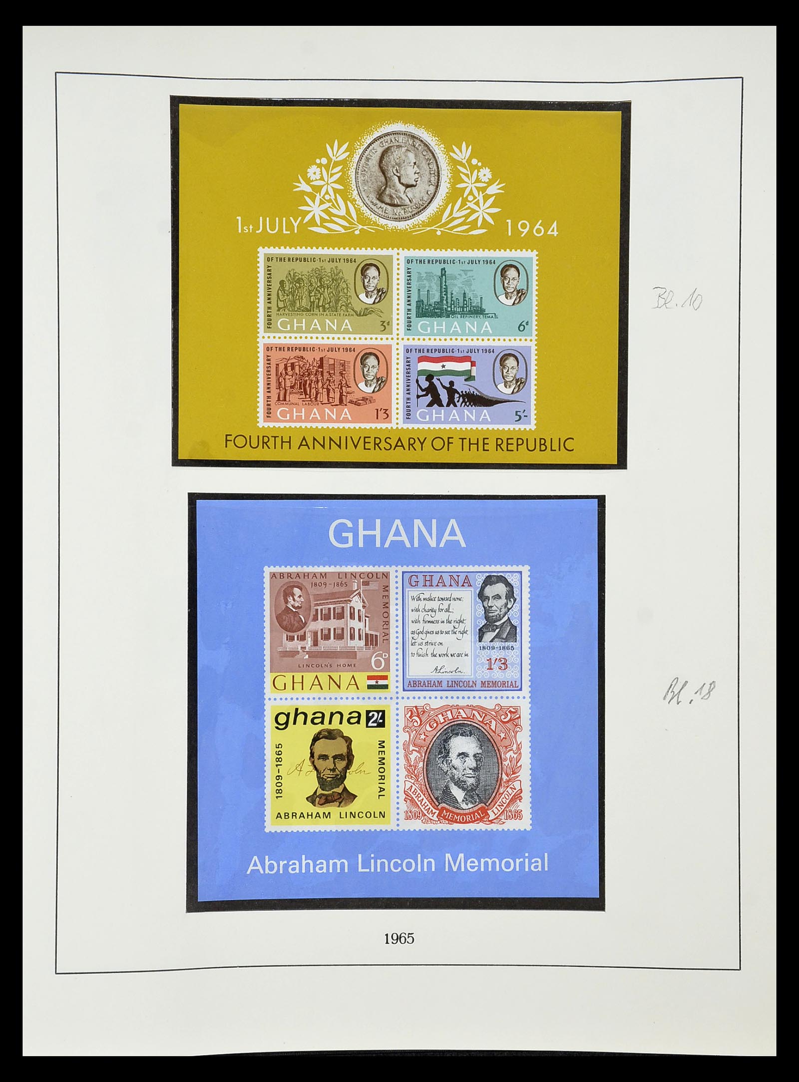 34791 028 - Postzegelverzameling 34791 Ghana 1957-1977.