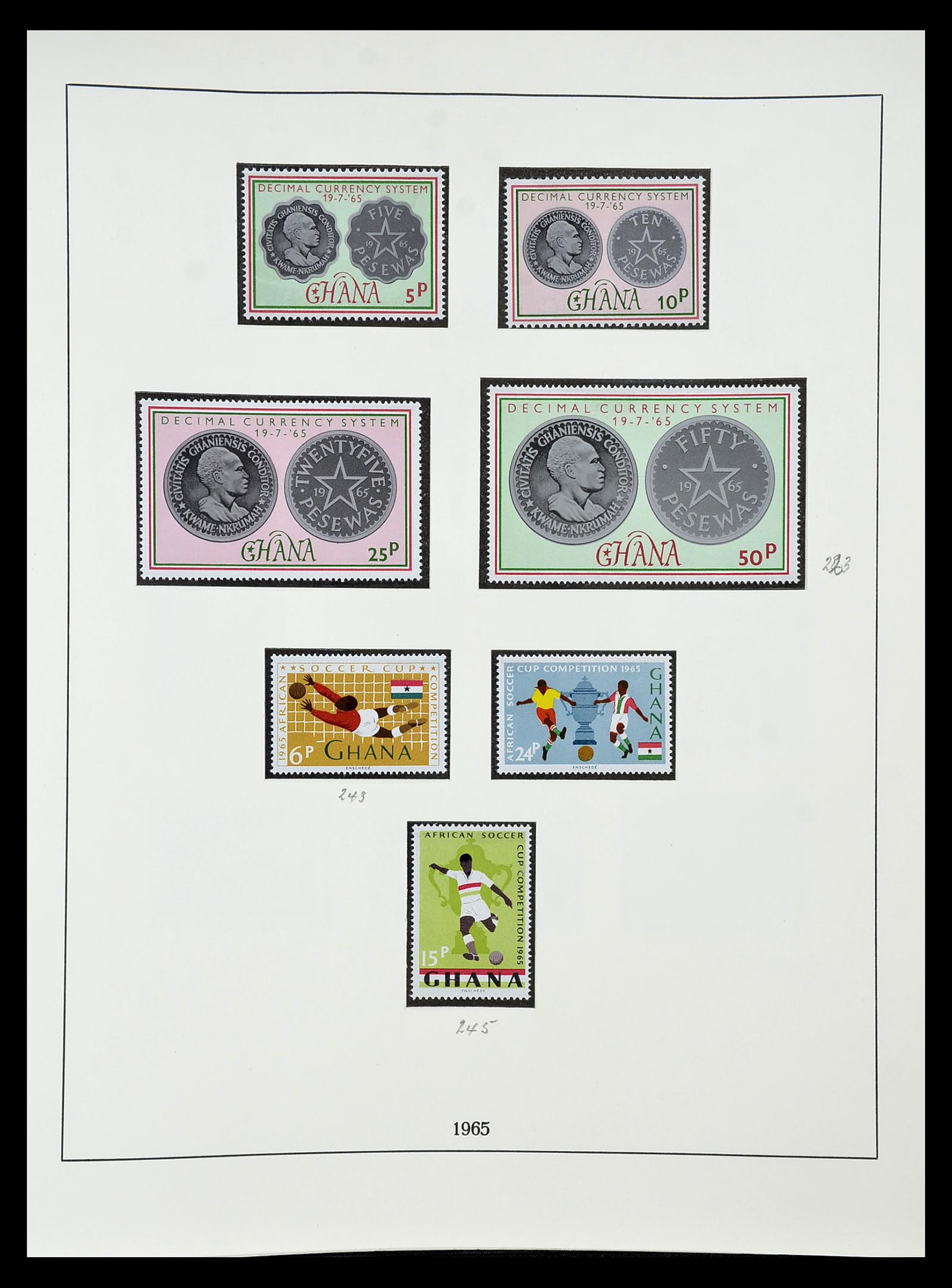 34791 032 - Postzegelverzameling 34791 Ghana 1957-1977.
