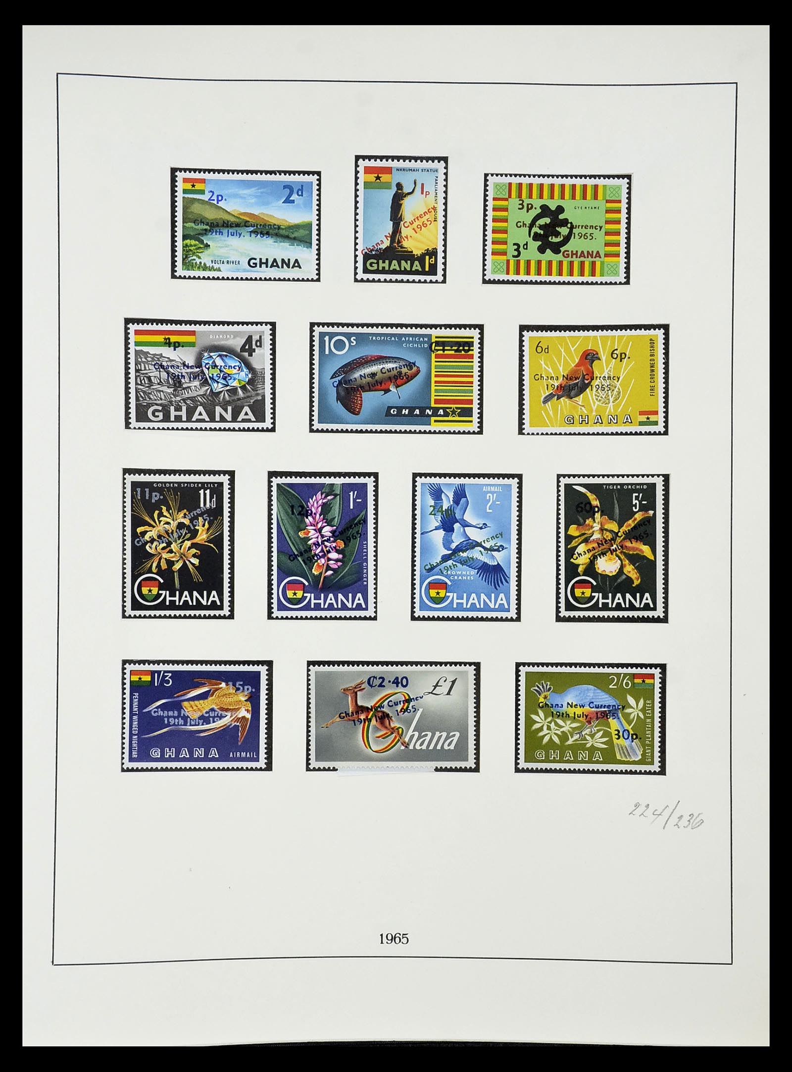 34791 033 - Postzegelverzameling 34791 Ghana 1957-1977.
