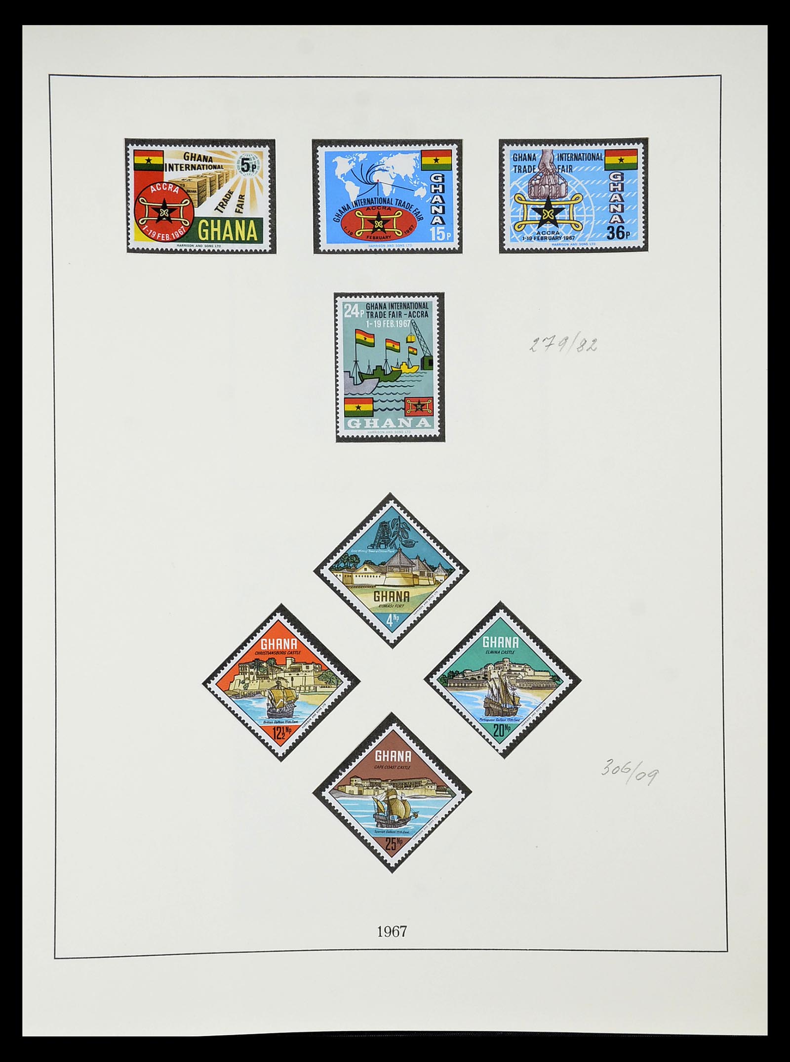 34791 041 - Postzegelverzameling 34791 Ghana 1957-1977.
