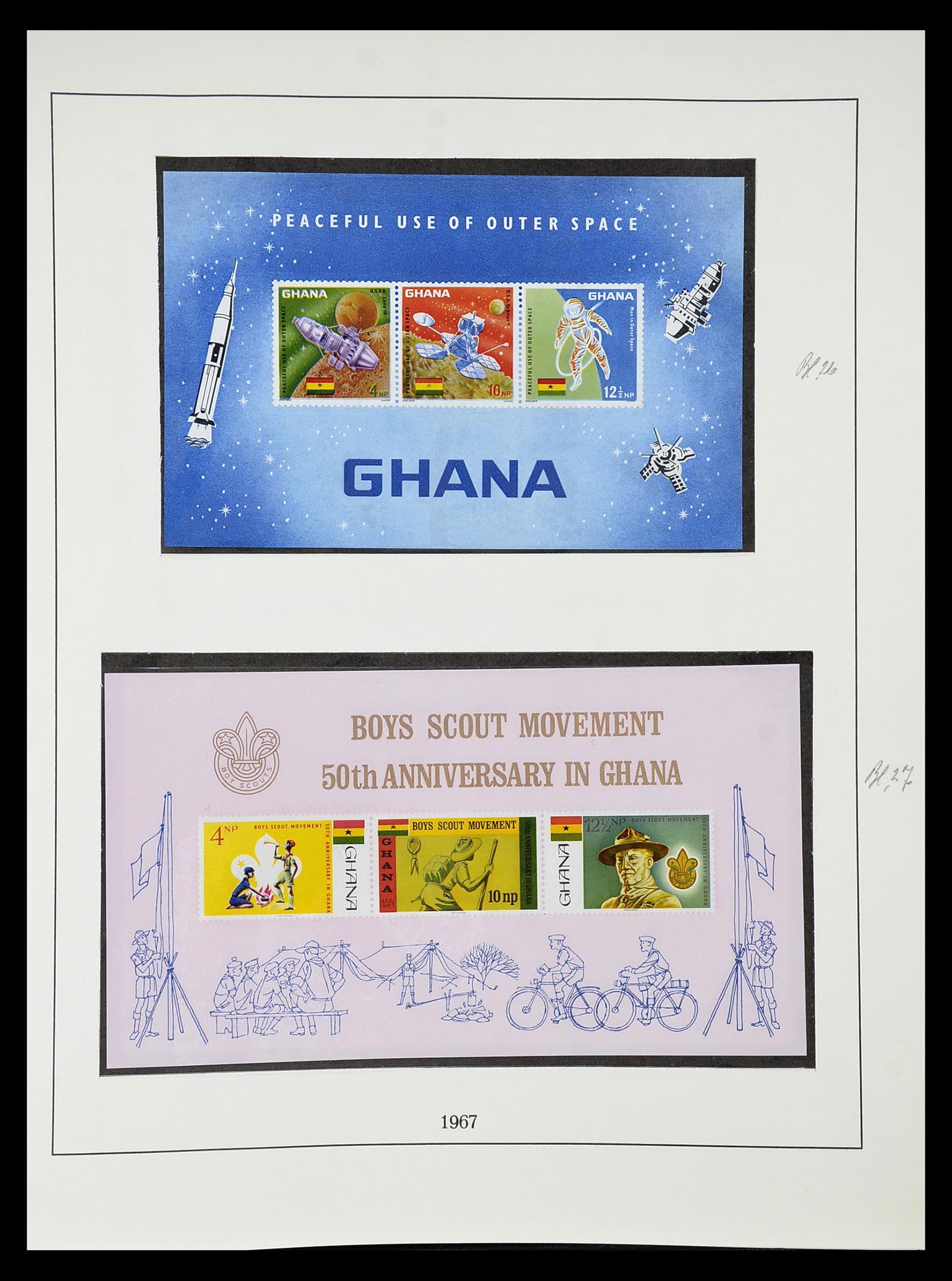 34791 047 - Postzegelverzameling 34791 Ghana 1957-1977.
