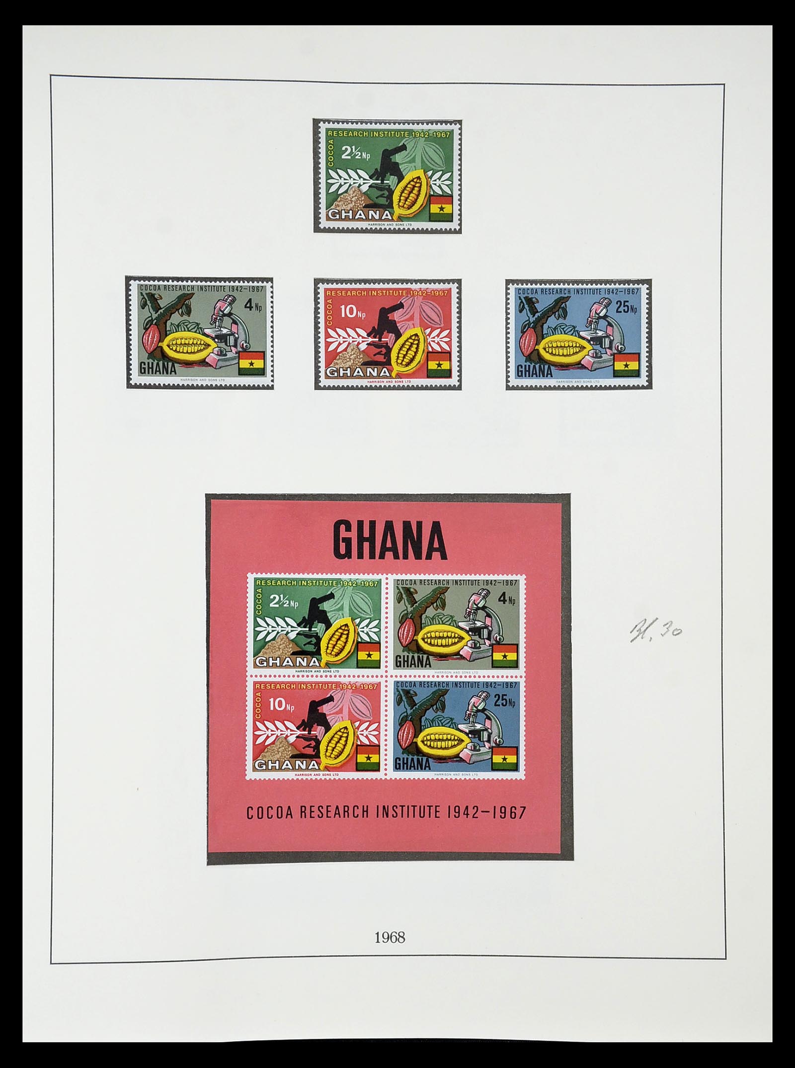 34791 050 - Postzegelverzameling 34791 Ghana 1957-1977.