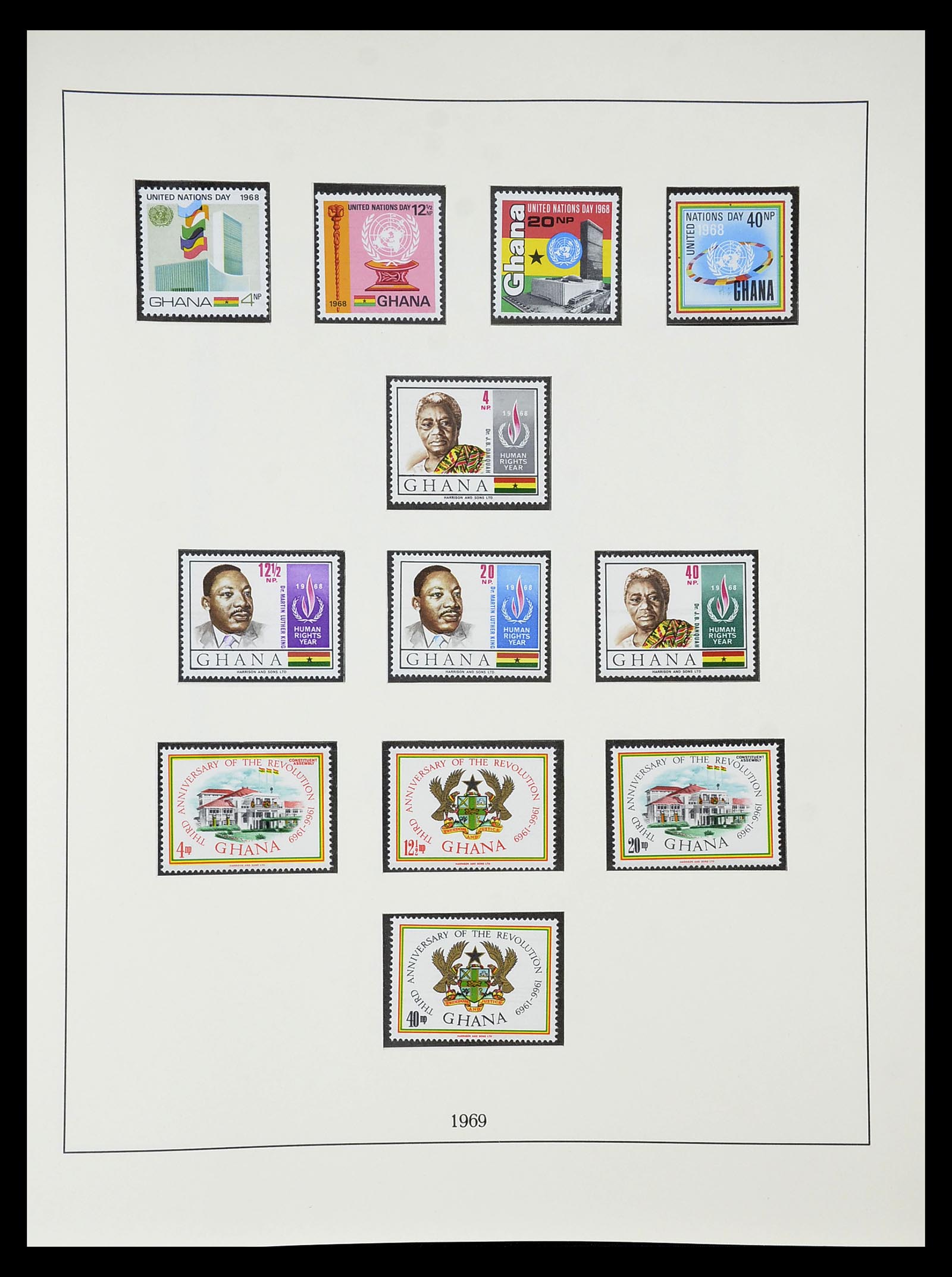 34791 054 - Postzegelverzameling 34791 Ghana 1957-1977.