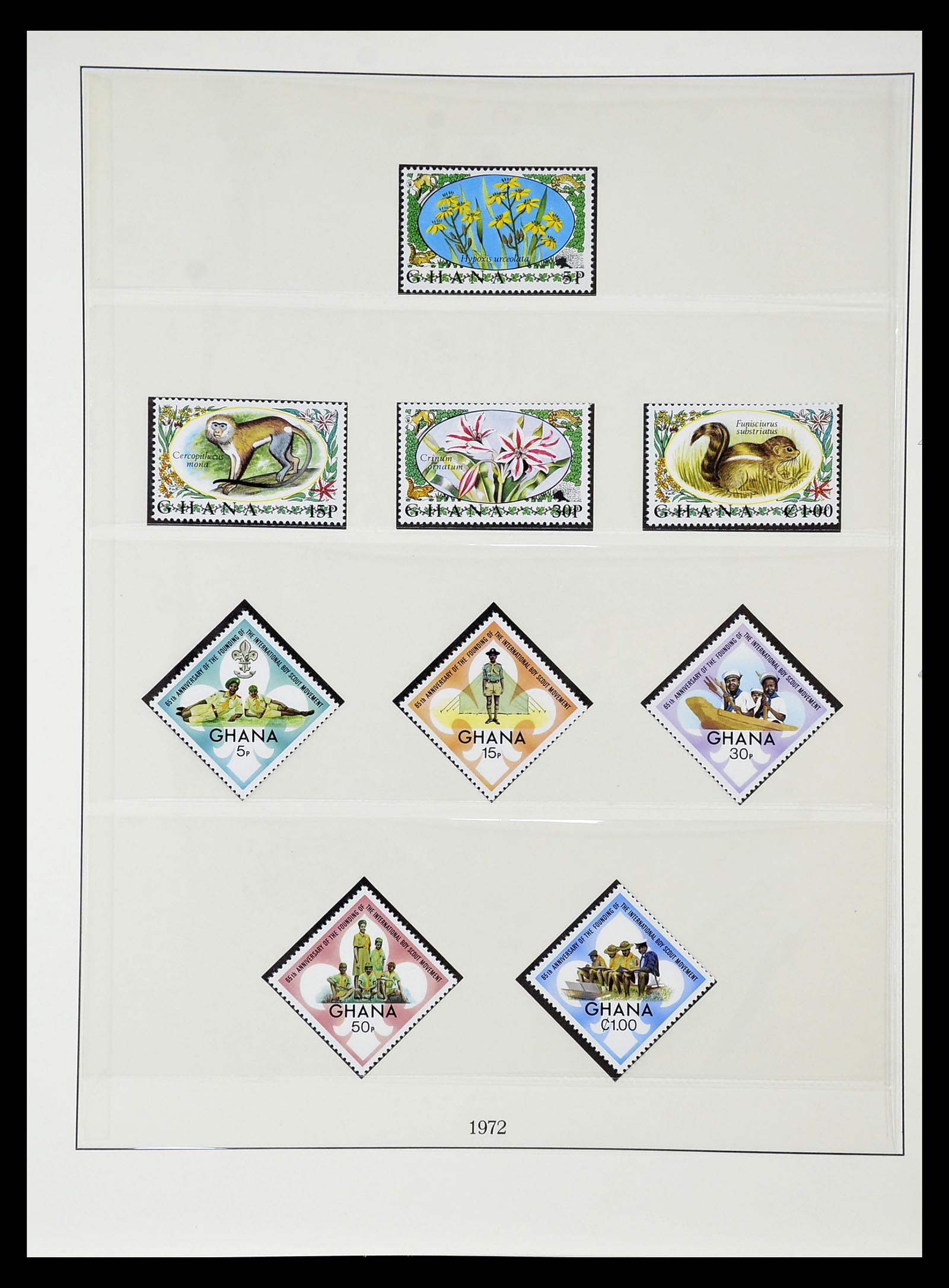 34791 073 - Postzegelverzameling 34791 Ghana 1957-1977.