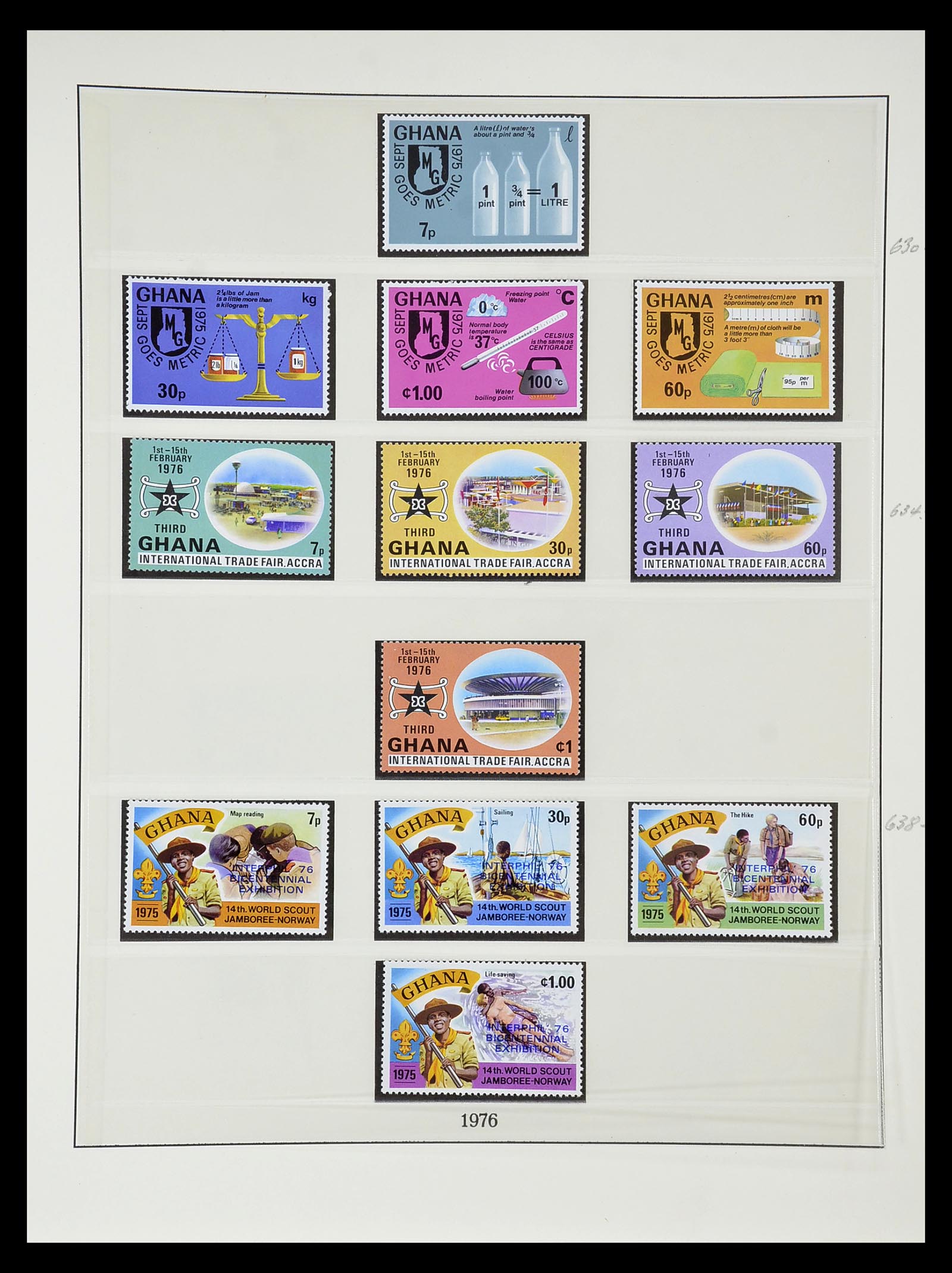 34791 095 - Postzegelverzameling 34791 Ghana 1957-1977.
