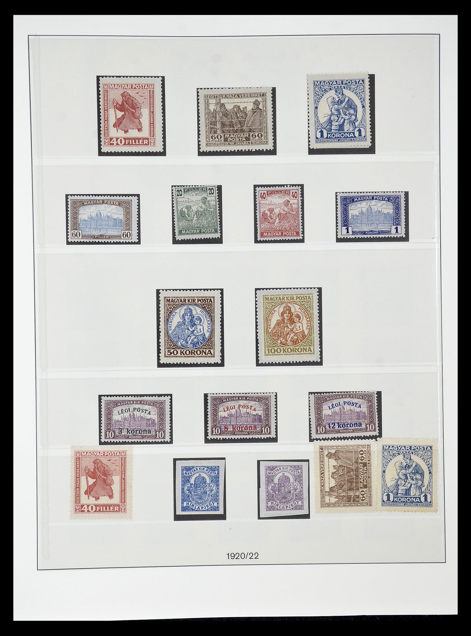 34792 010 - Postzegelverzameling 34792 Hongarije 1913-1962.