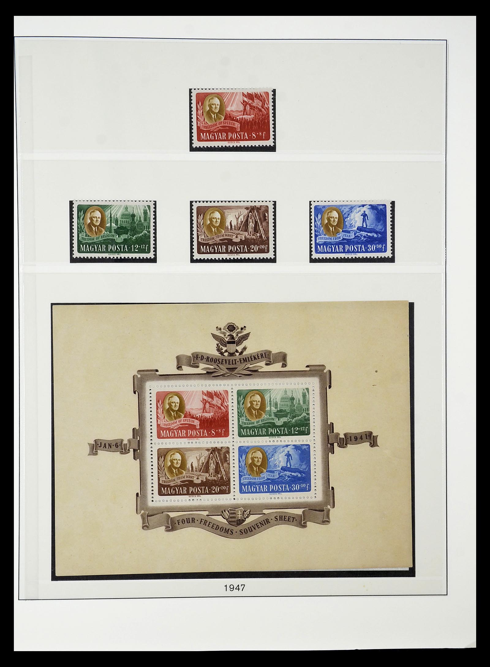 34792 057 - Postzegelverzameling 34792 Hongarije 1913-1962.