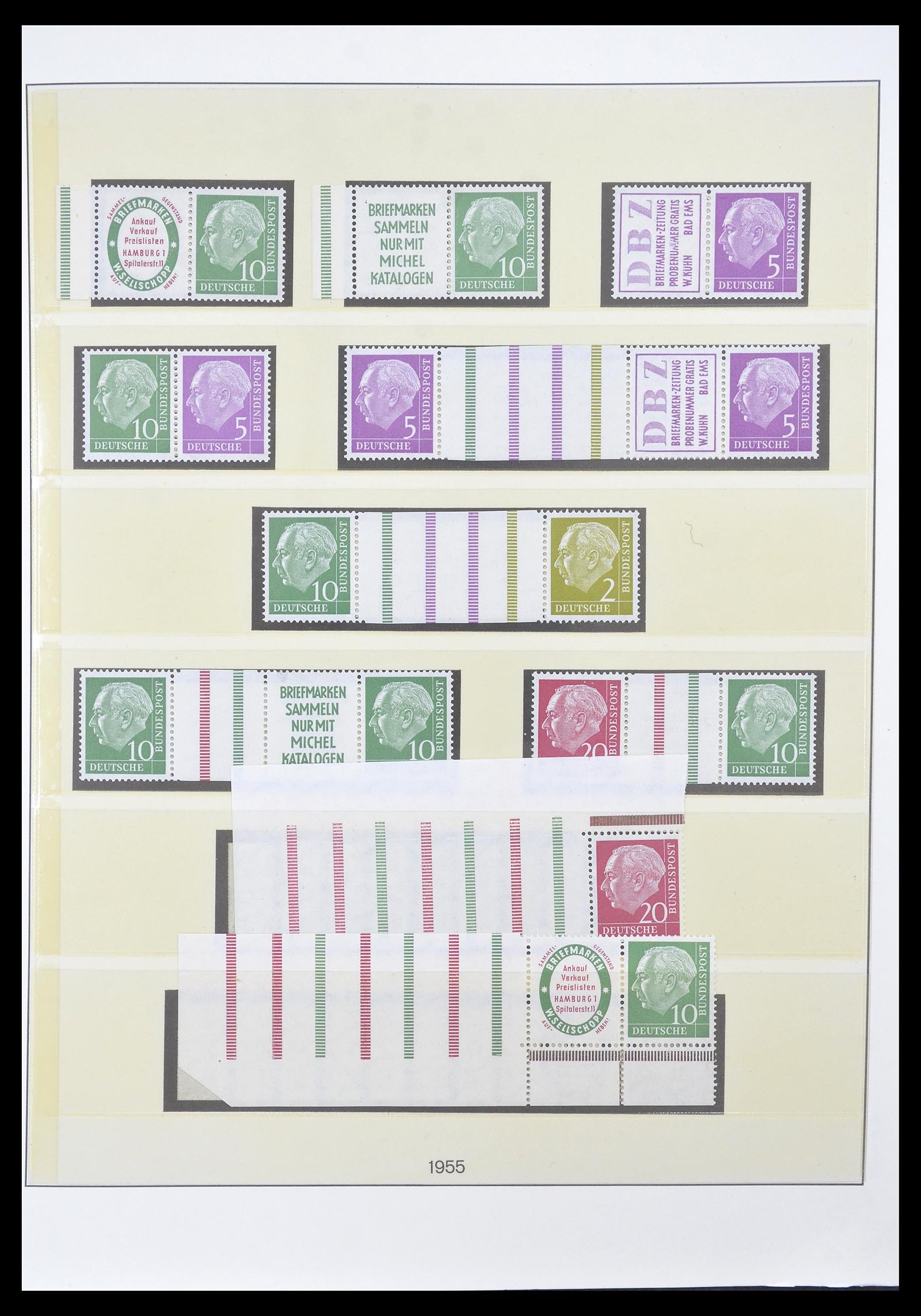 34793 006 - Postzegelverzameling 34793 Bundespost postzegelboekjes en combinaties