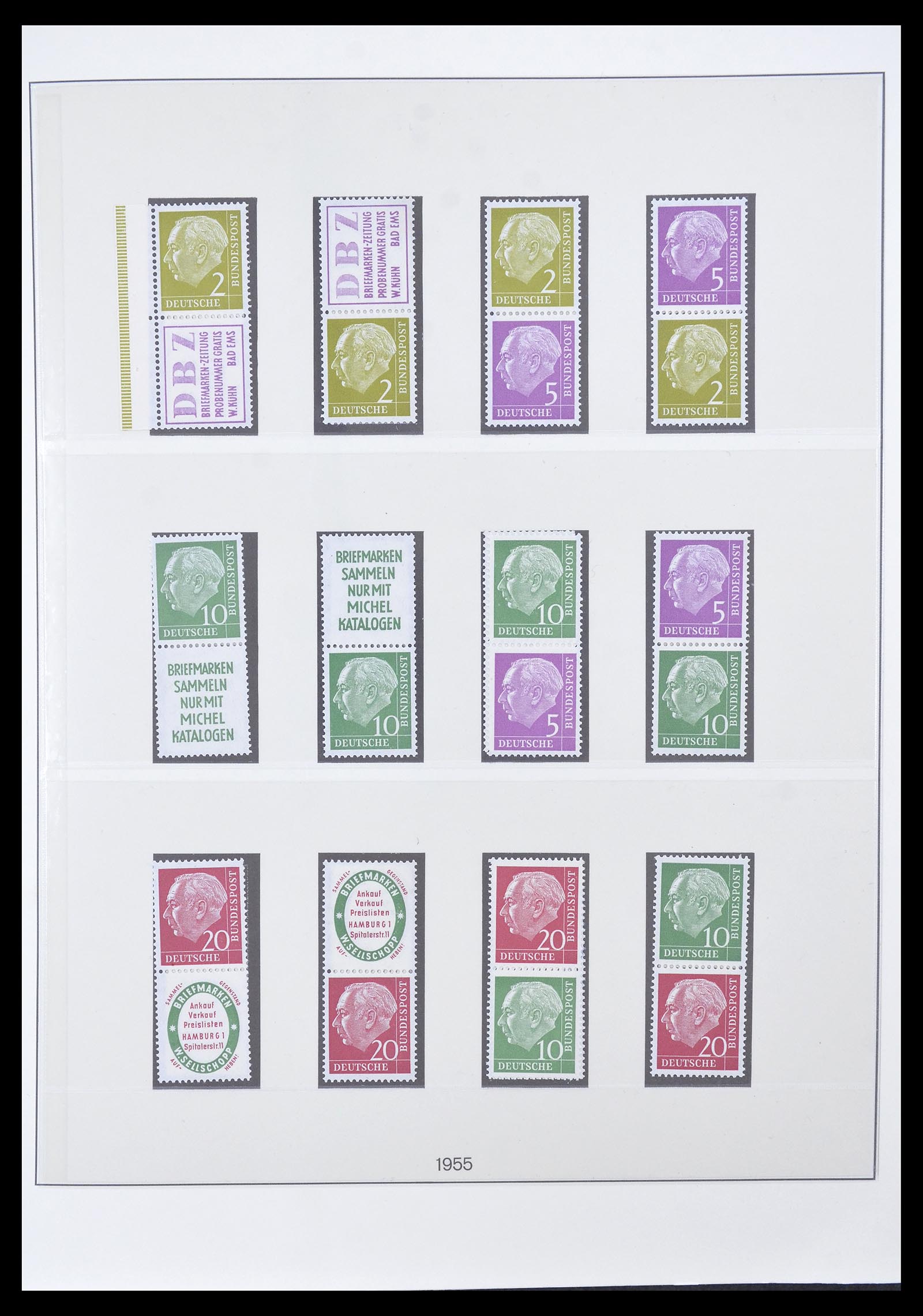 34793 007 - Postzegelverzameling 34793 Bundespost postzegelboekjes en combinaties