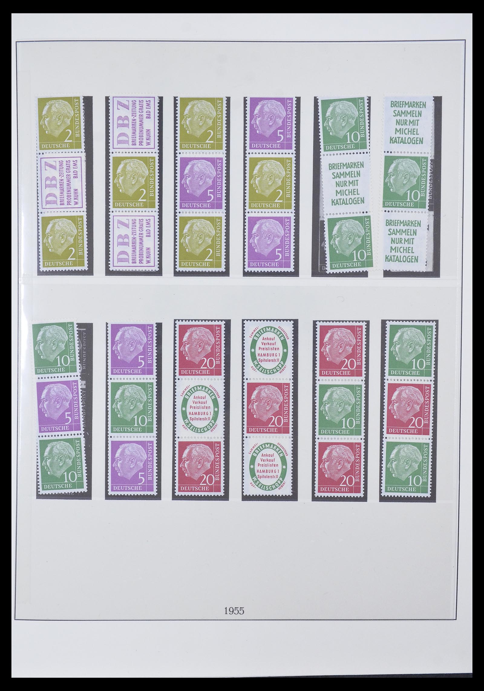 34793 008 - Postzegelverzameling 34793 Bundespost postzegelboekjes en combinaties