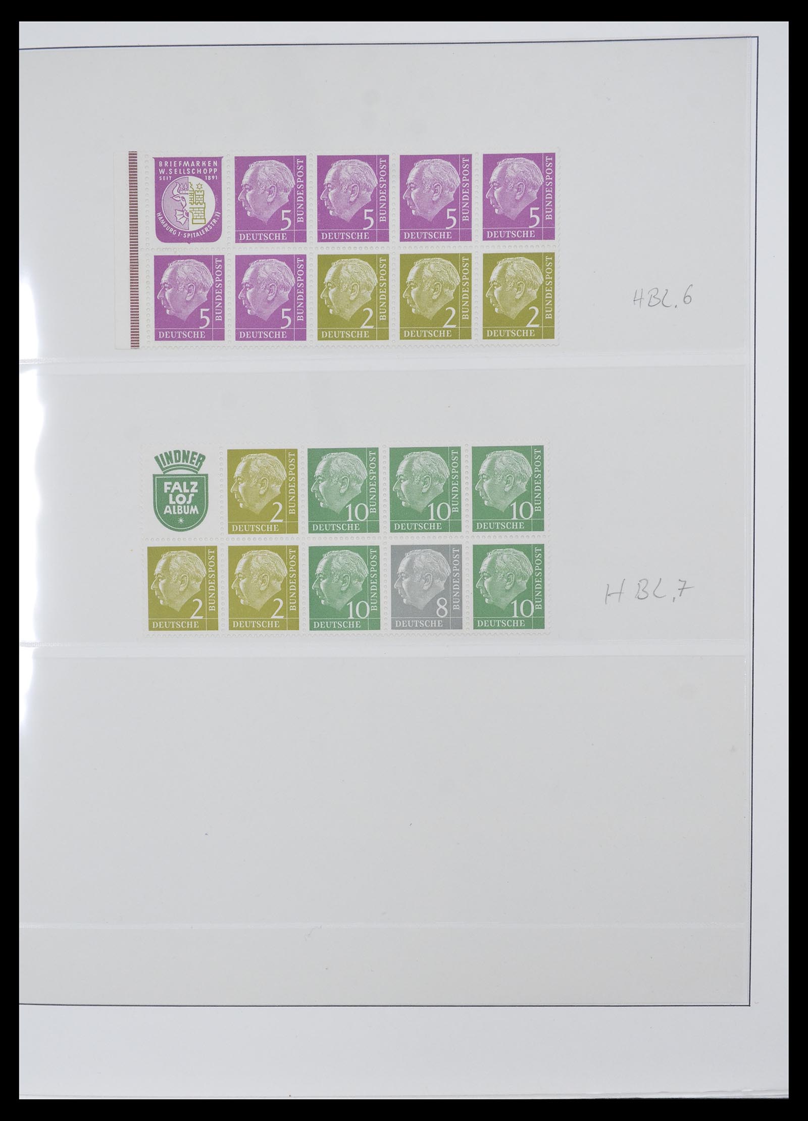 34793 009 - Postzegelverzameling 34793 Bundespost postzegelboekjes en combinaties