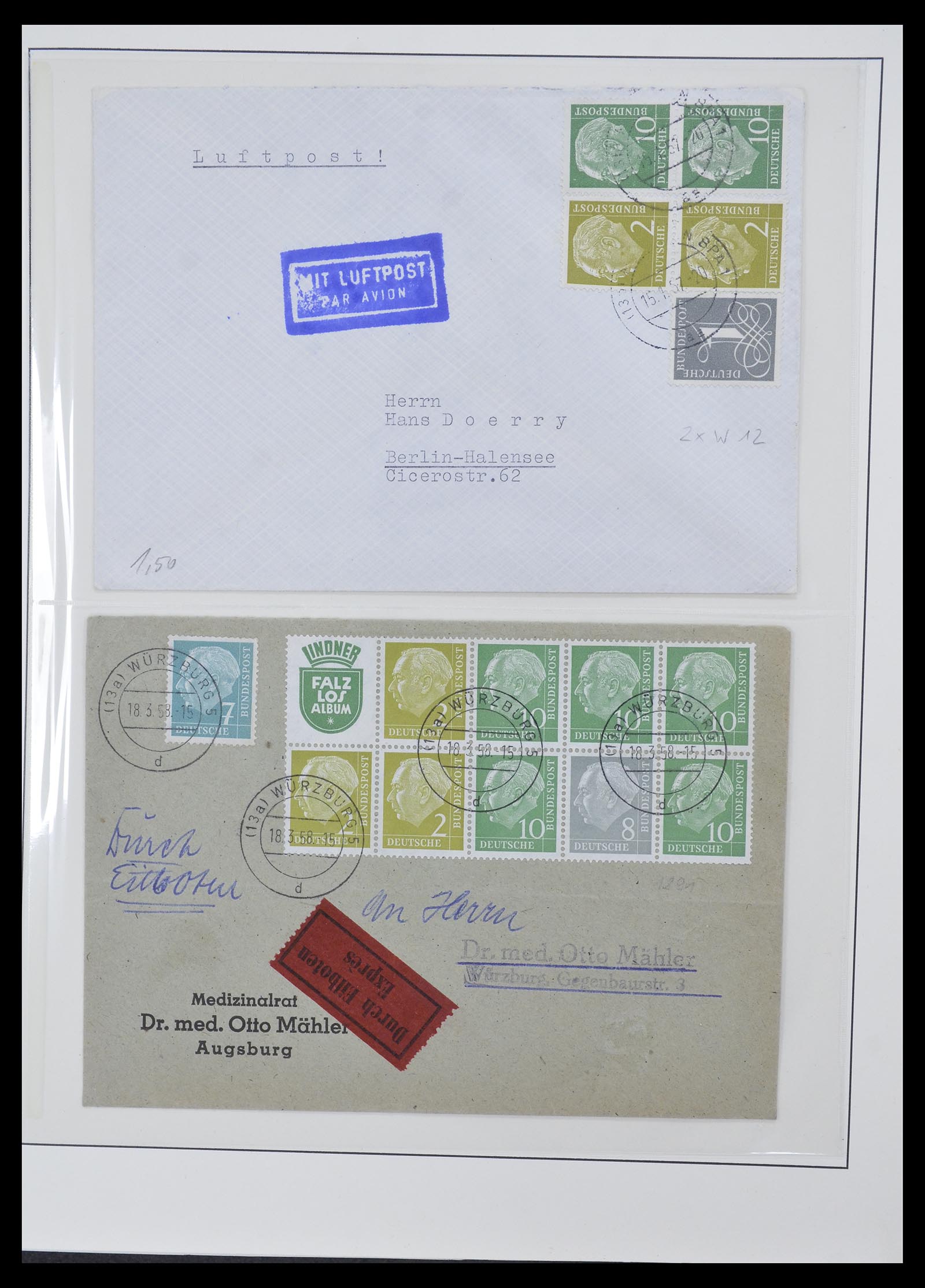 34793 012 - Postzegelverzameling 34793 Bundespost postzegelboekjes en combinaties