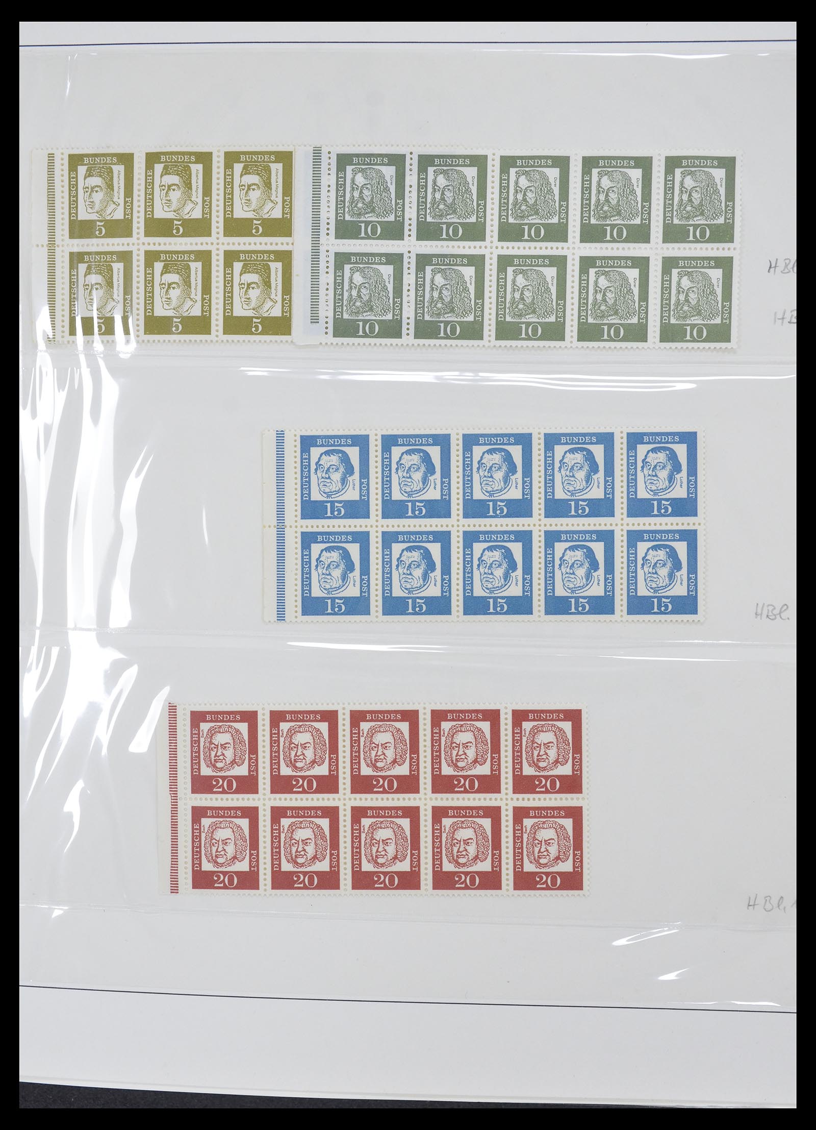 34793 020 - Postzegelverzameling 34793 Bundespost postzegelboekjes en combinaties