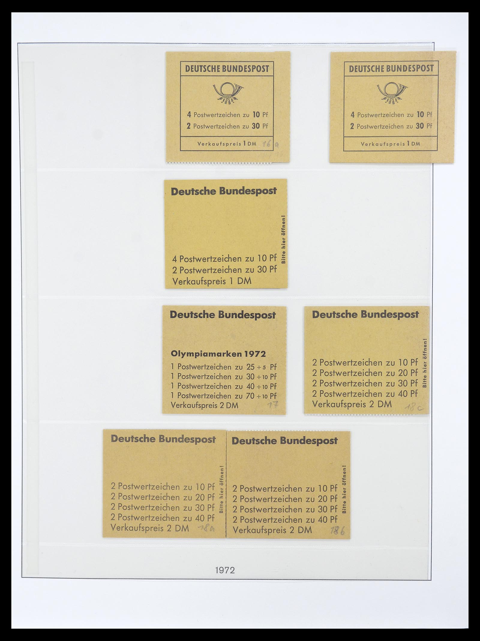 34793 032 - Postzegelverzameling 34793 Bundespost postzegelboekjes en combinaties