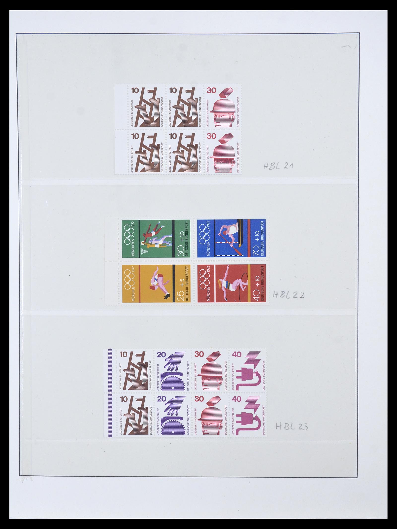 34793 033 - Postzegelverzameling 34793 Bundespost postzegelboekjes en combinaties