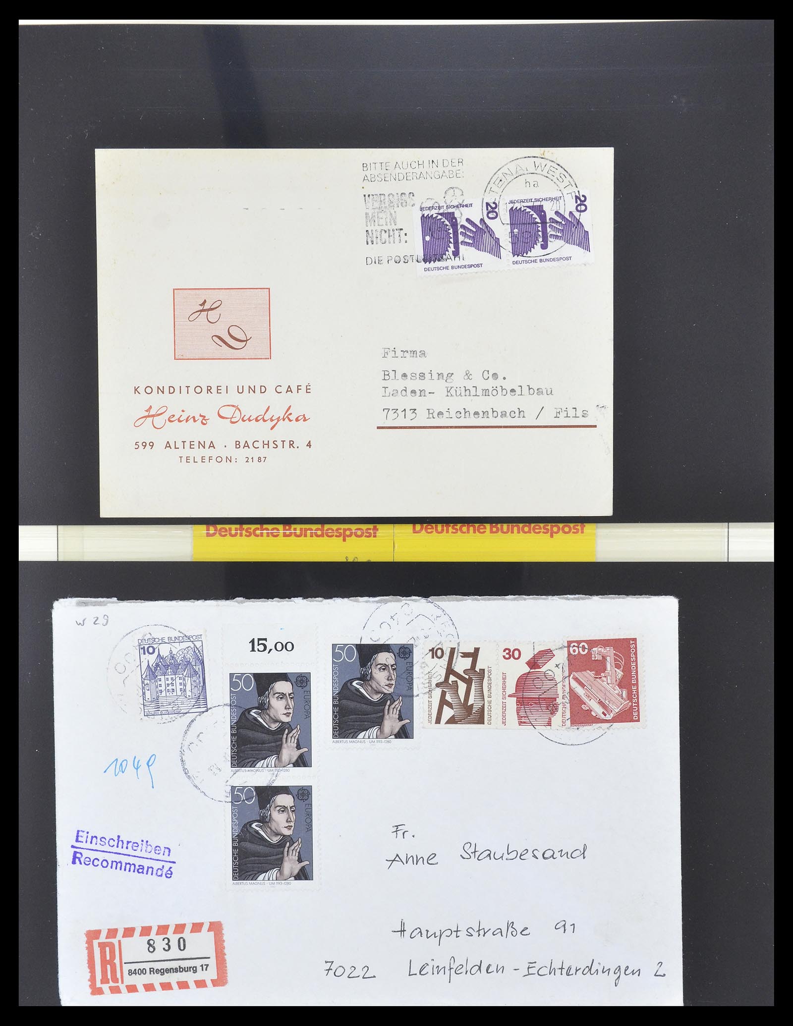 34793 040 - Postzegelverzameling 34793 Bundespost postzegelboekjes en combinaties