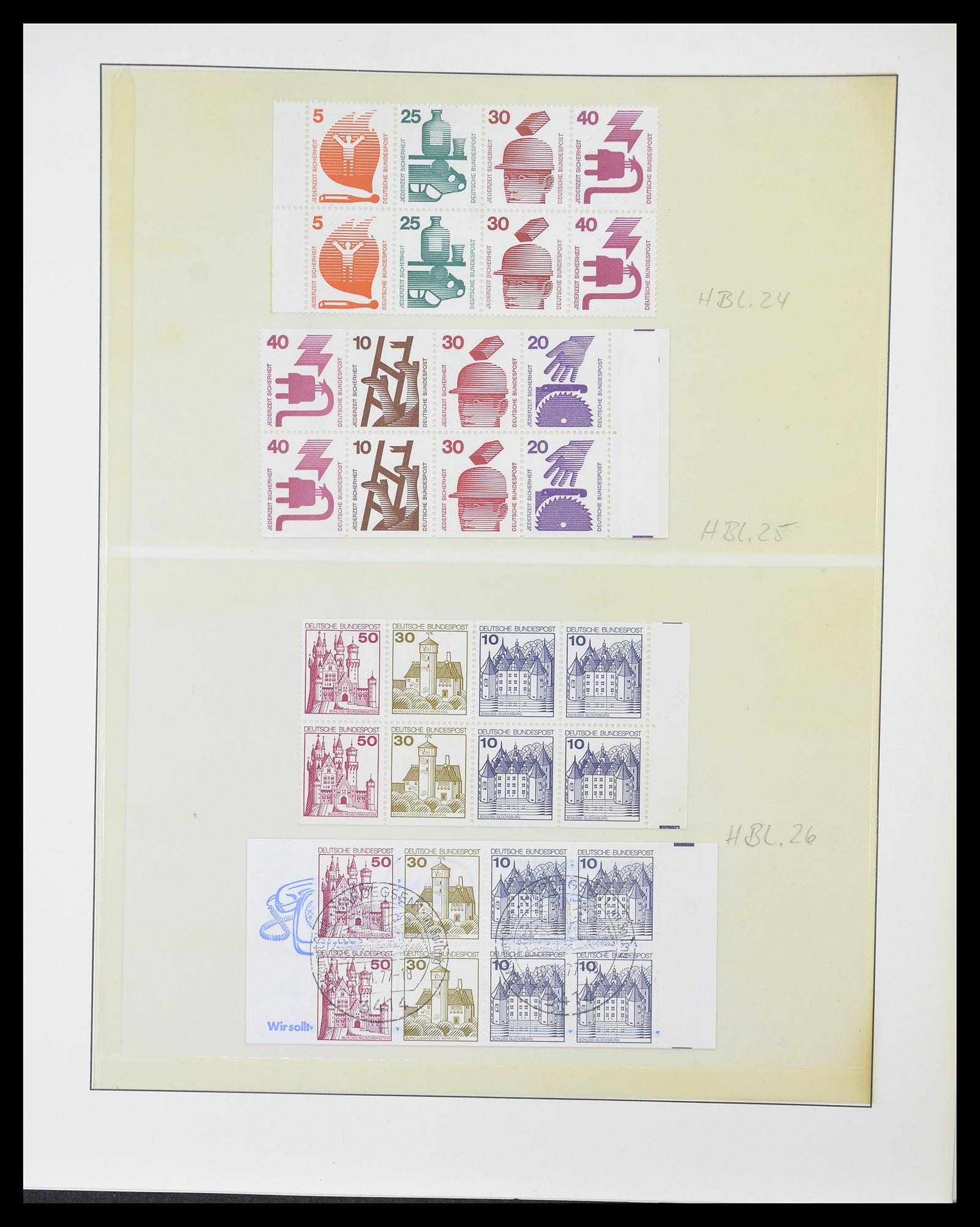 34793 043 - Postzegelverzameling 34793 Bundespost postzegelboekjes en combinaties