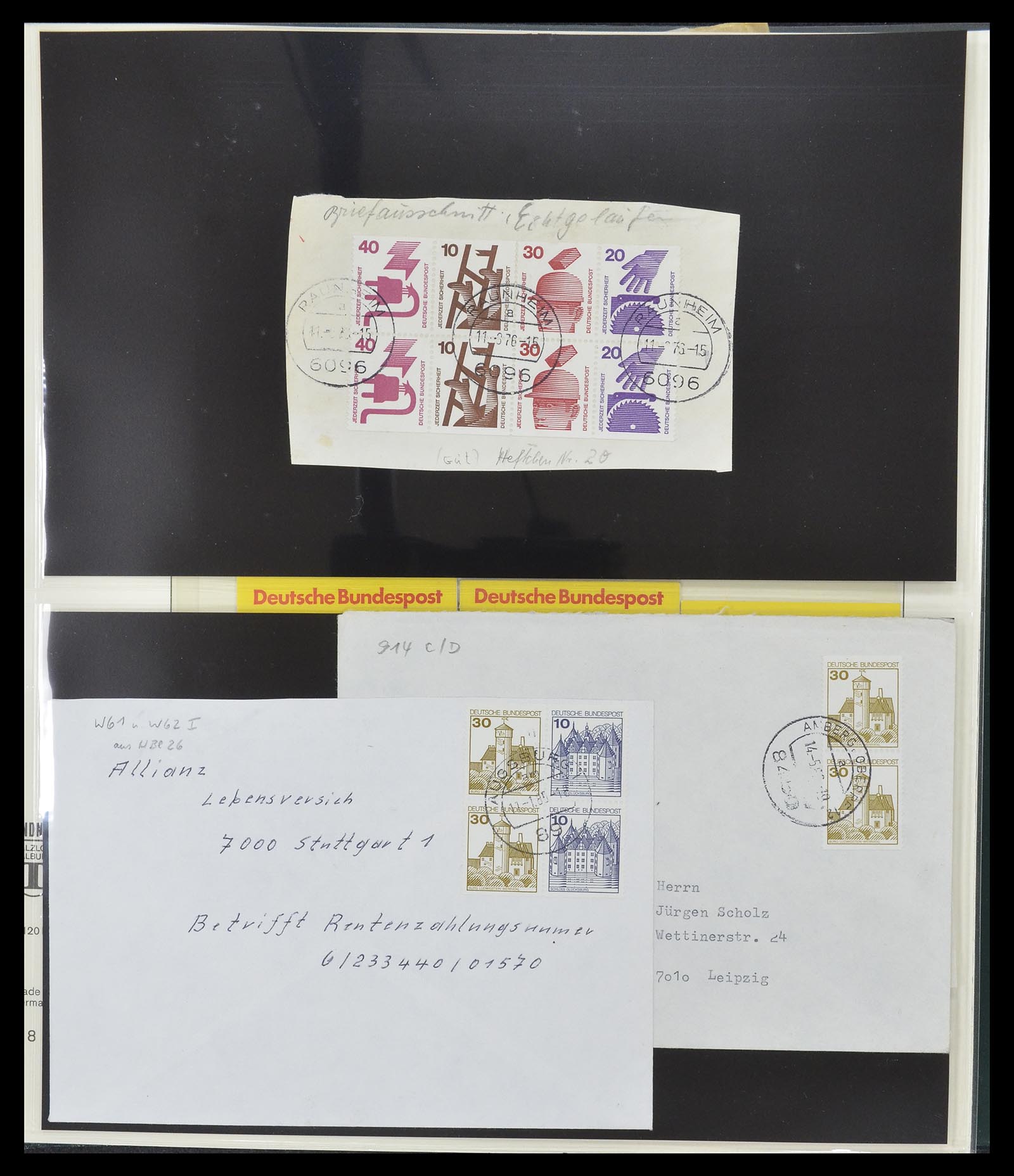 34793 045 - Postzegelverzameling 34793 Bundespost postzegelboekjes en combinaties
