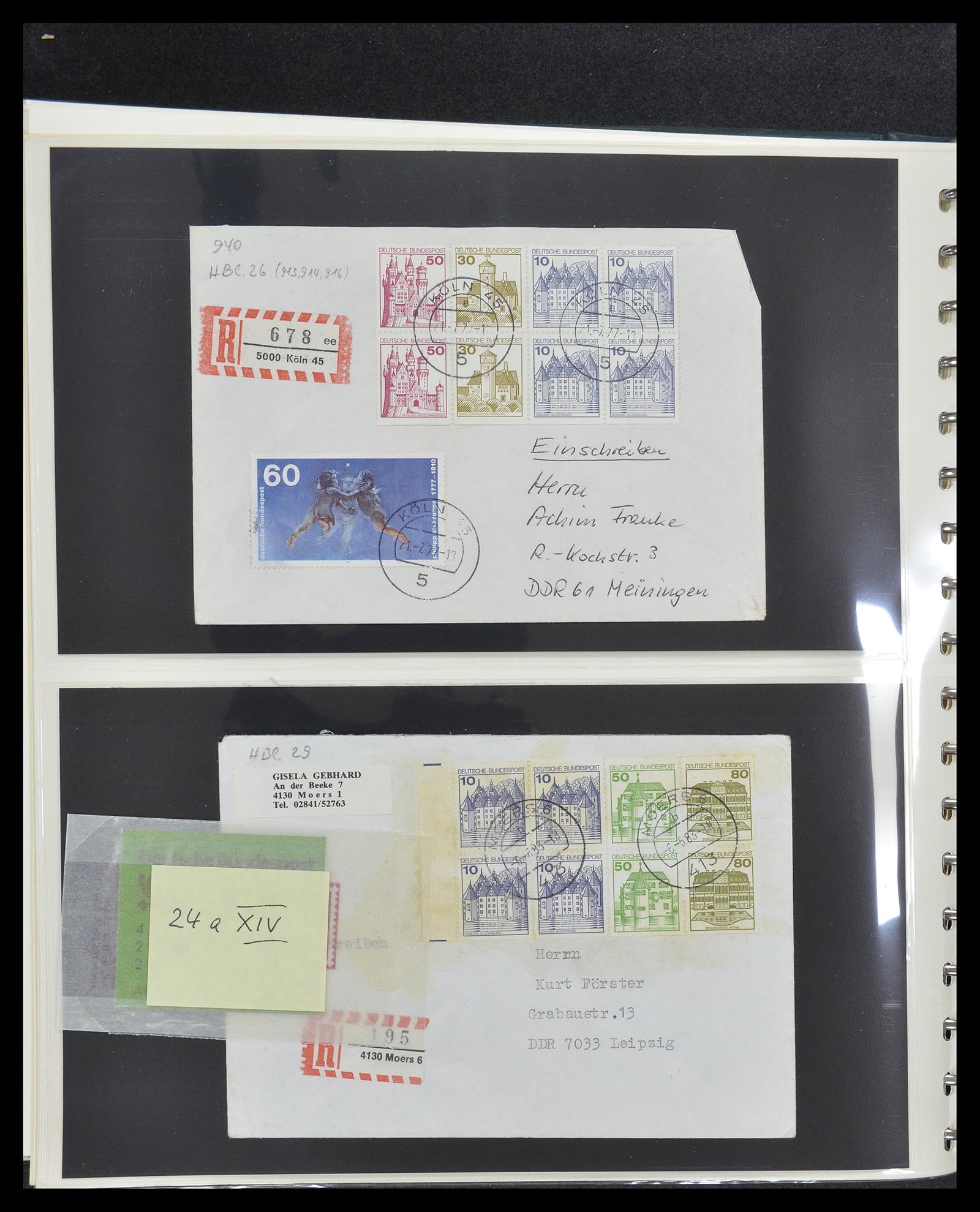 34793 046 - Postzegelverzameling 34793 Bundespost postzegelboekjes en combinaties