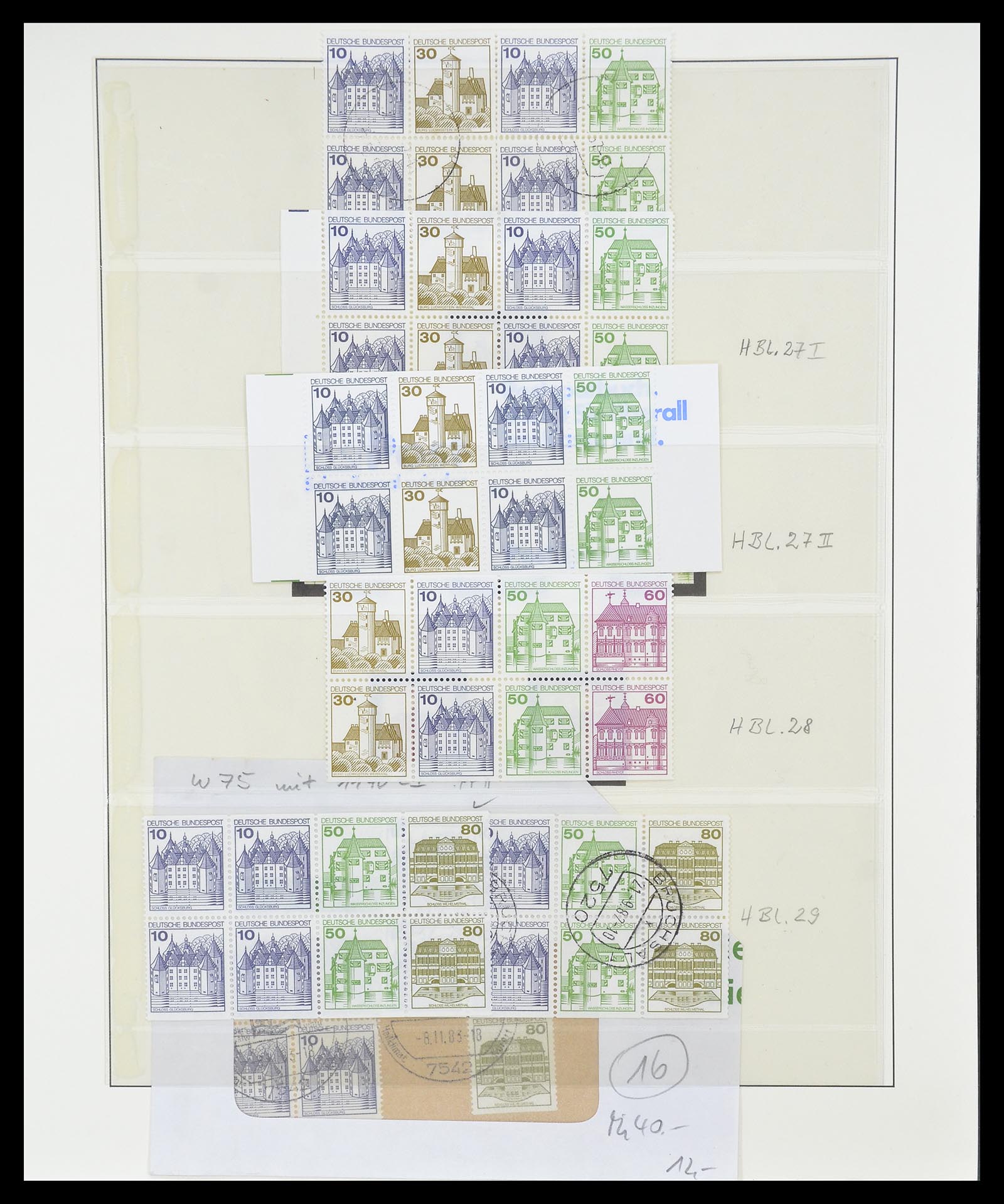 34793 049 - Postzegelverzameling 34793 Bundespost postzegelboekjes en combinaties