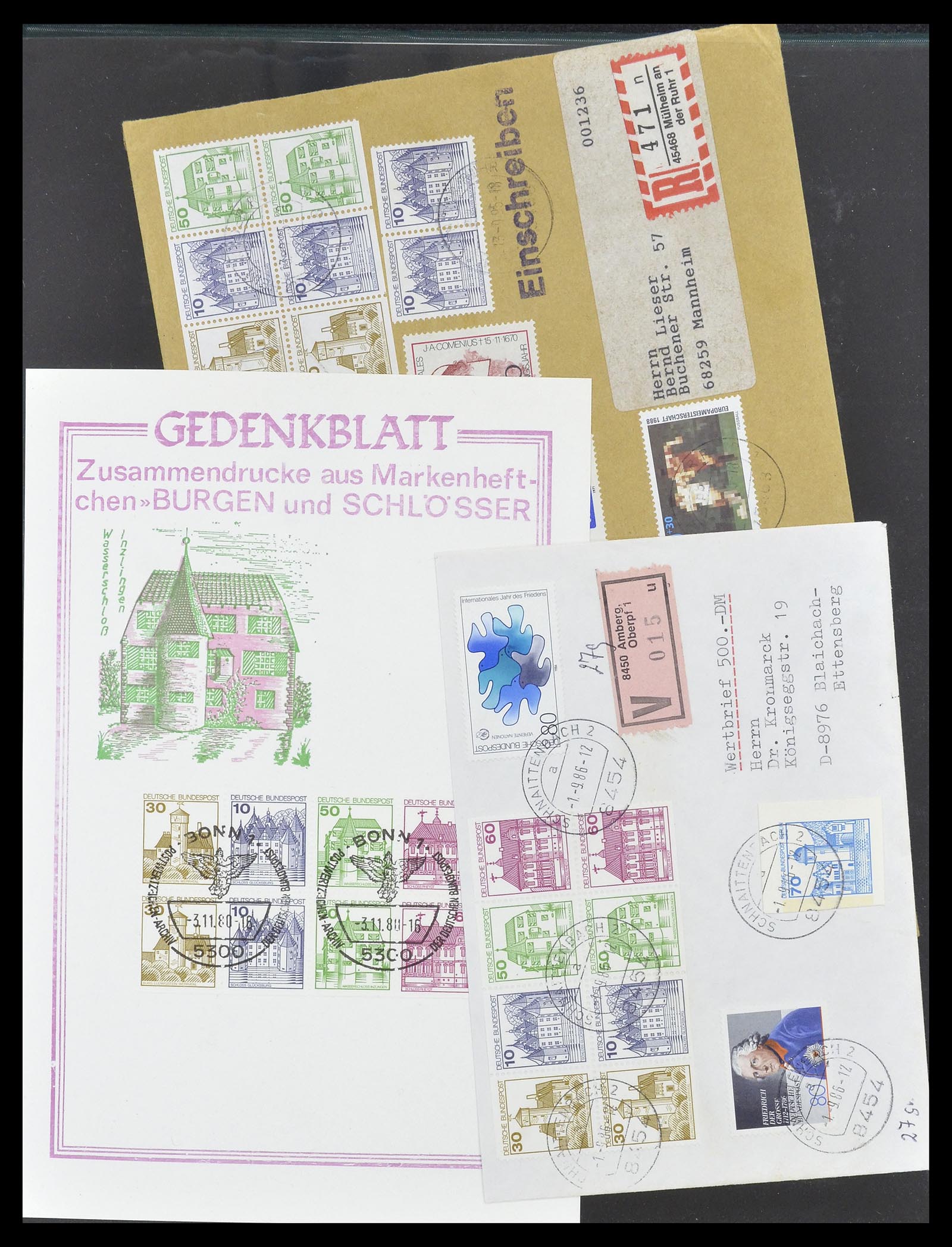 34793 051 - Postzegelverzameling 34793 Bundespost postzegelboekjes en combinaties