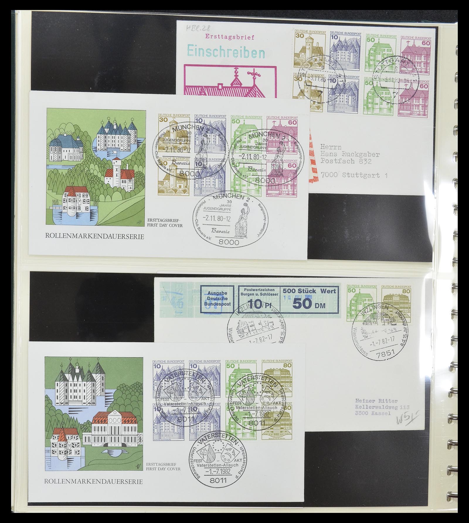 34793 052 - Postzegelverzameling 34793 Bundespost postzegelboekjes en combinaties