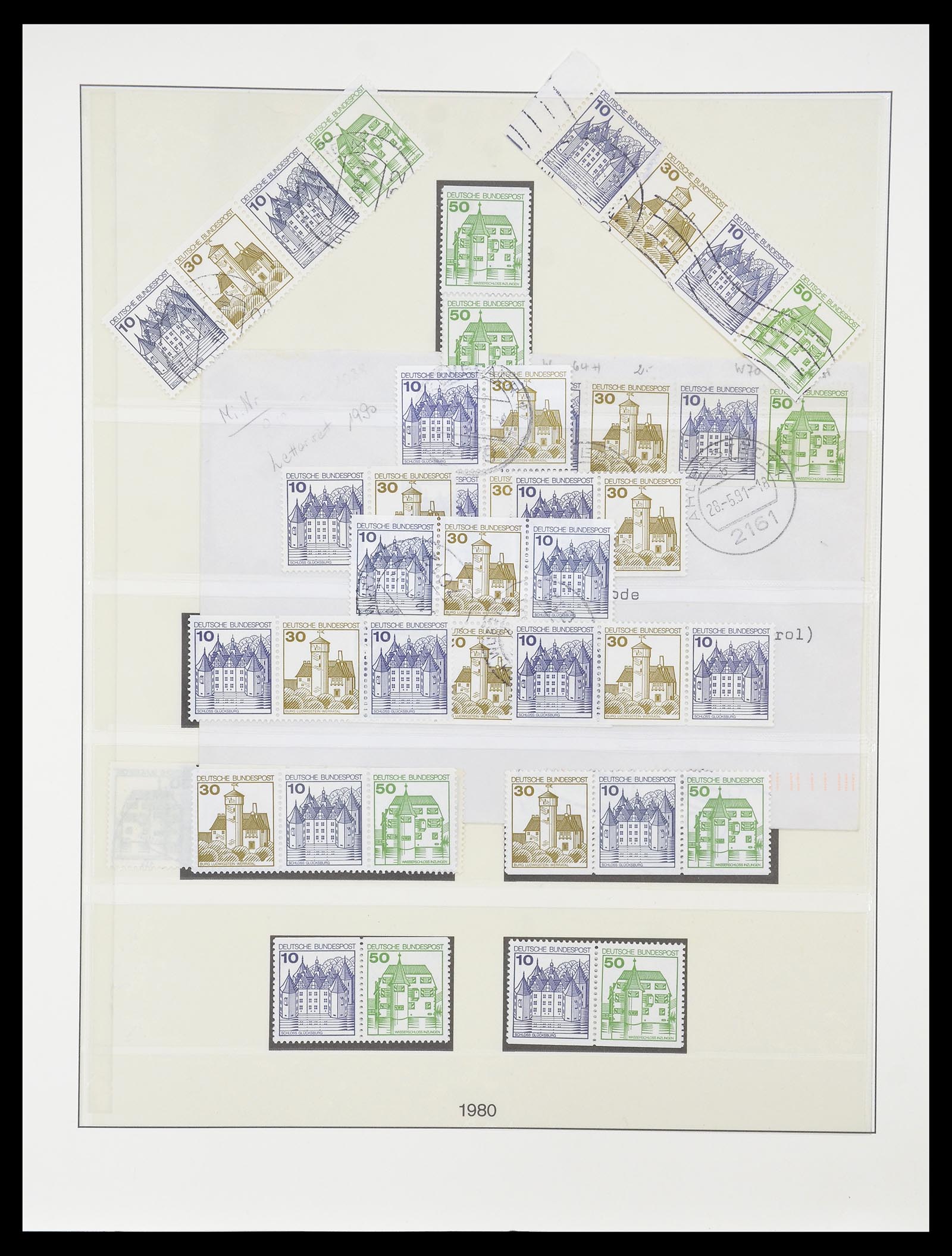 34793 054 - Postzegelverzameling 34793 Bundespost postzegelboekjes en combinaties