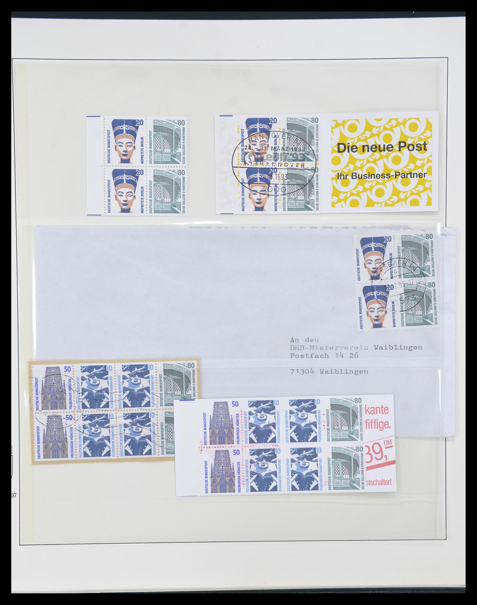 34793 071 - Postzegelverzameling 34793 Bundespost postzegelboekjes en combinaties