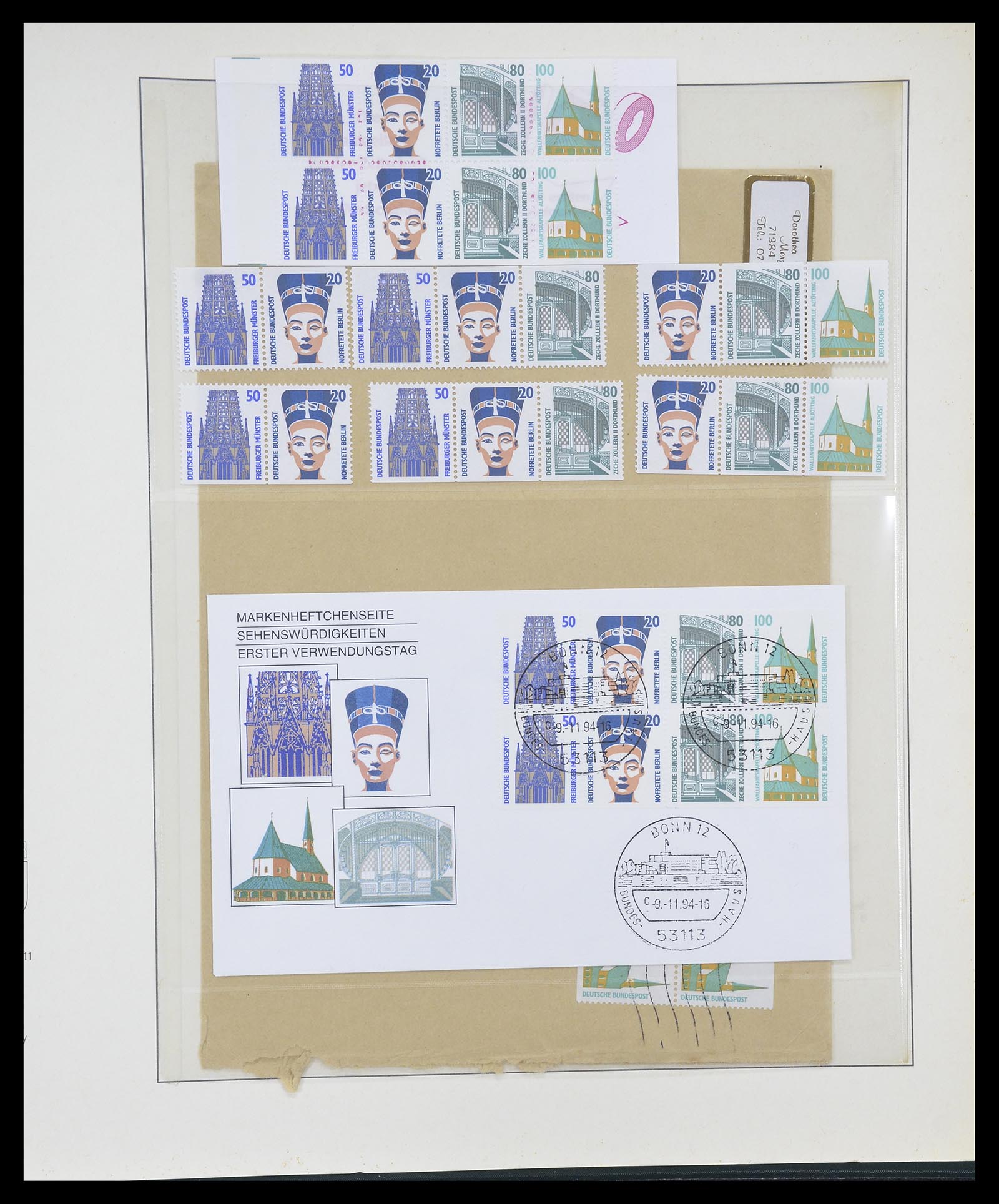 34793 076 - Postzegelverzameling 34793 Bundespost postzegelboekjes en combinaties