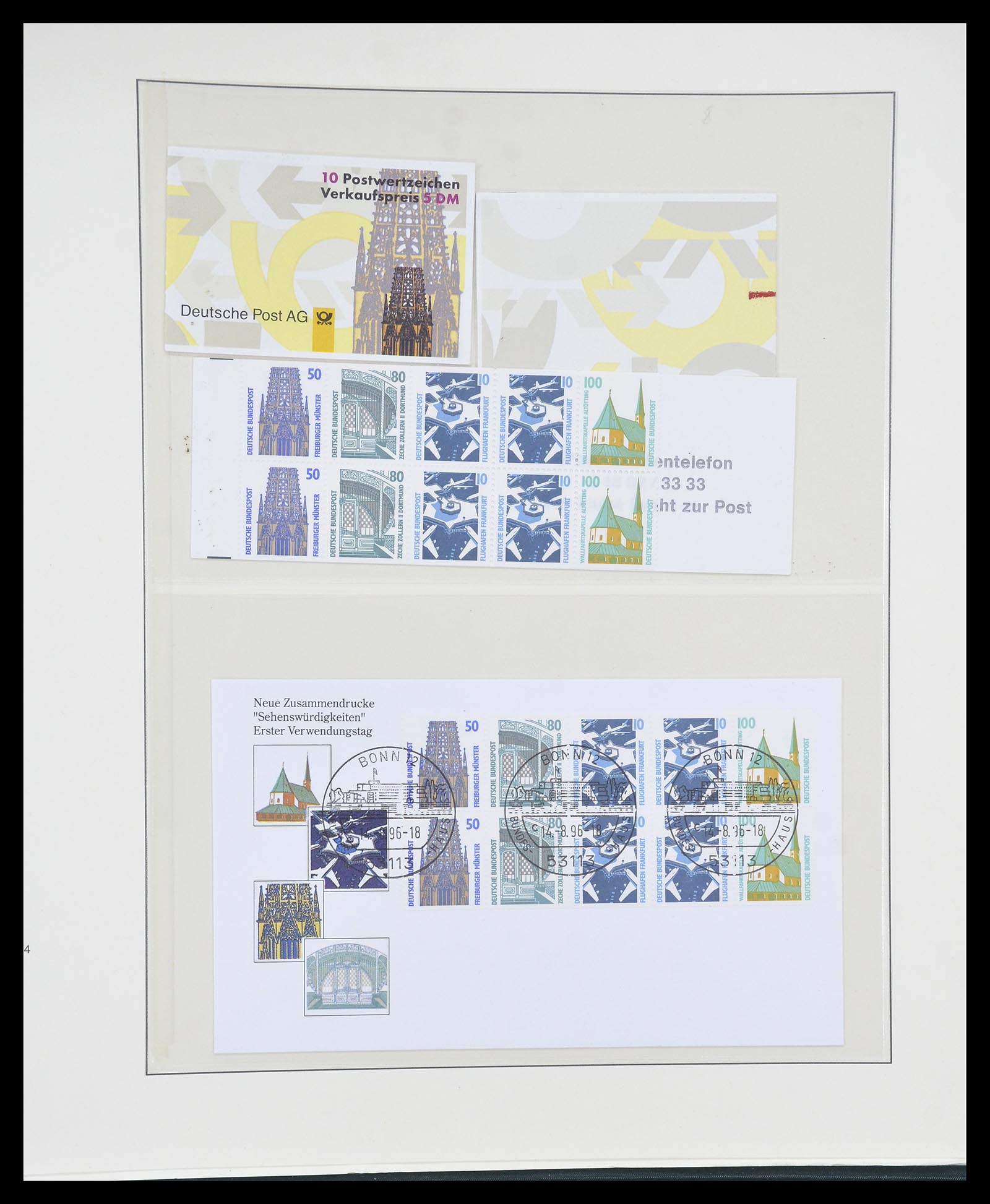 34793 079 - Postzegelverzameling 34793 Bundespost postzegelboekjes en combinaties