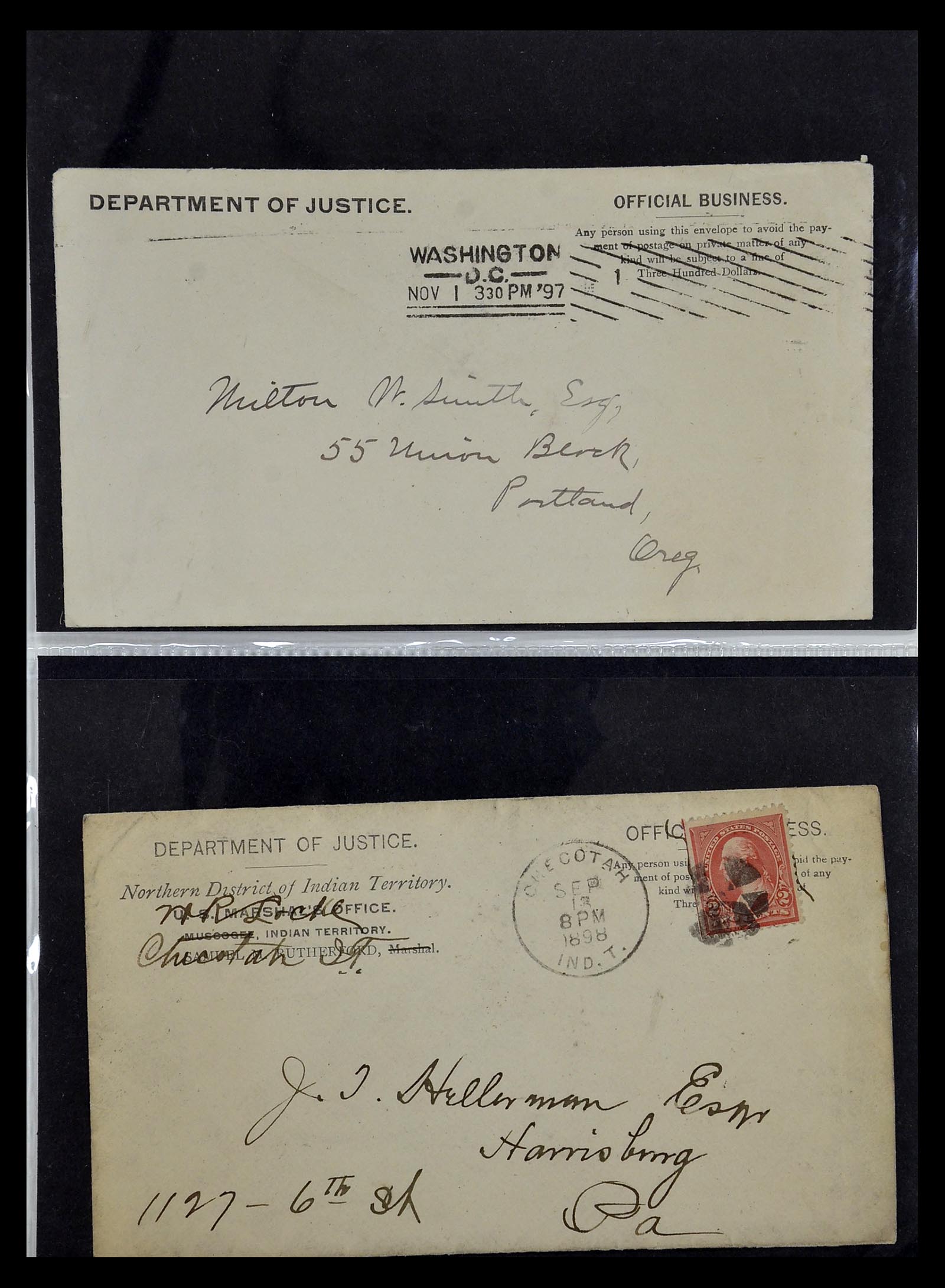 34801 015 - Postzegelverzameling 34801 USA dienst brieven 1840-2000.