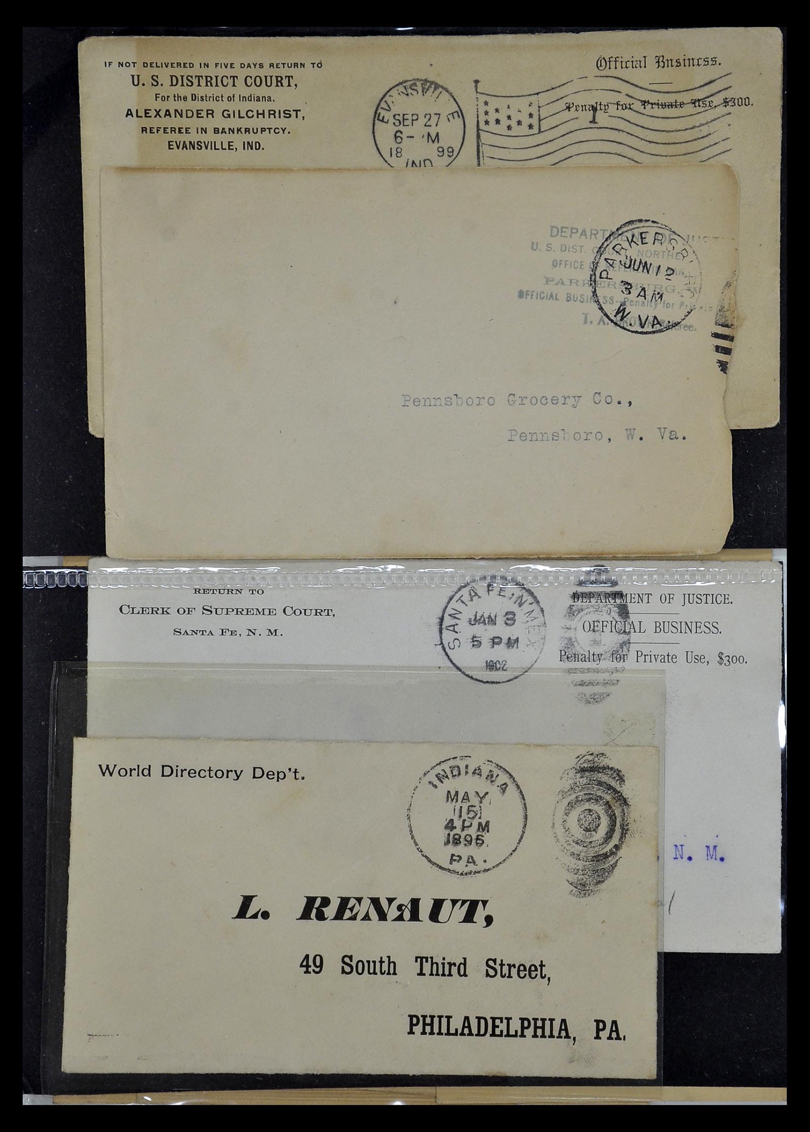 34801 020 - Postzegelverzameling 34801 USA dienst brieven 1840-2000.