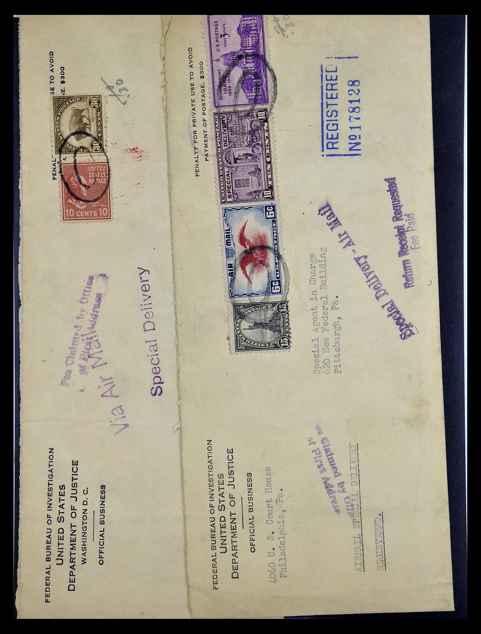 34801 026 - Postzegelverzameling 34801 USA dienst brieven 1840-2000.