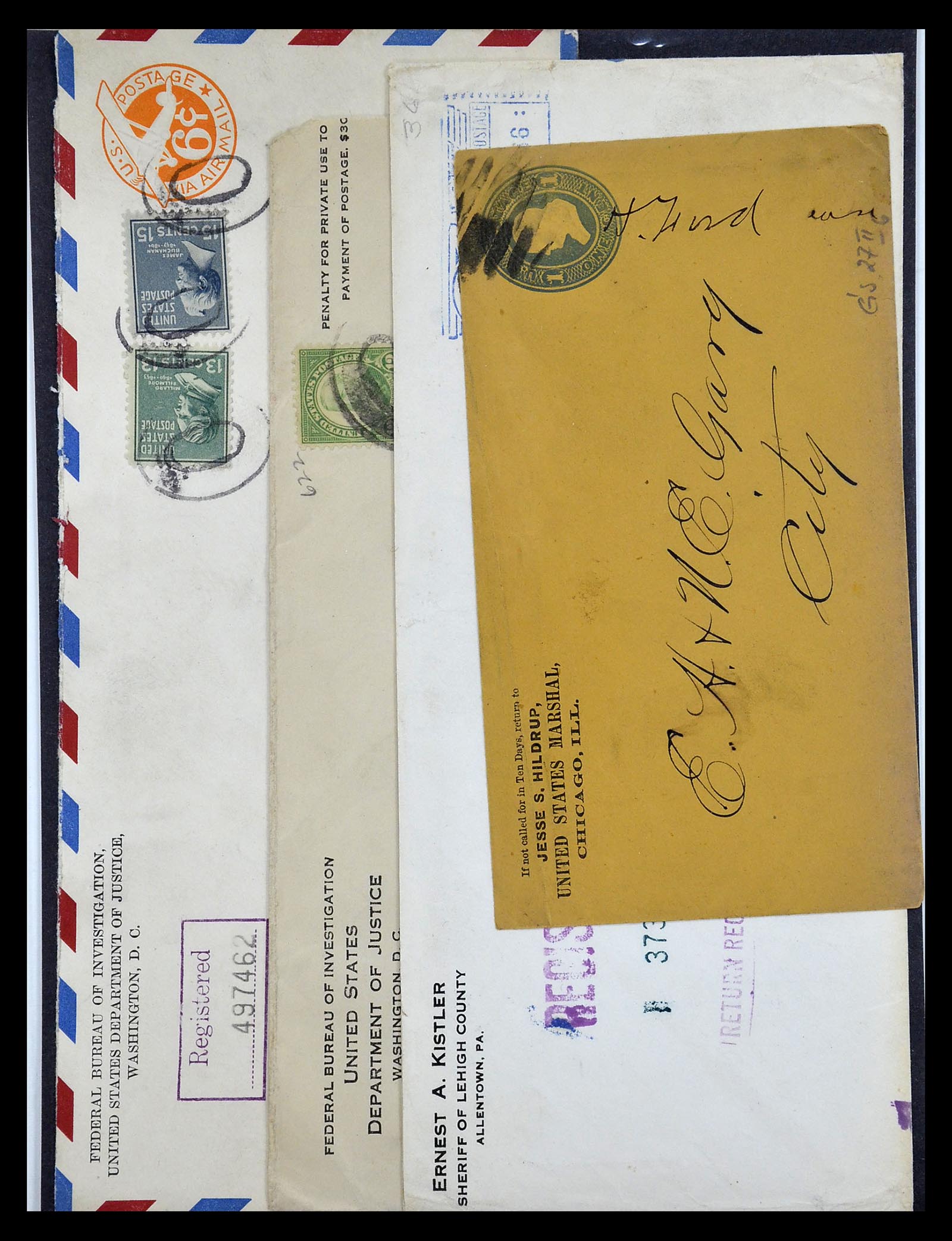34801 027 - Postzegelverzameling 34801 USA dienst brieven 1840-2000.
