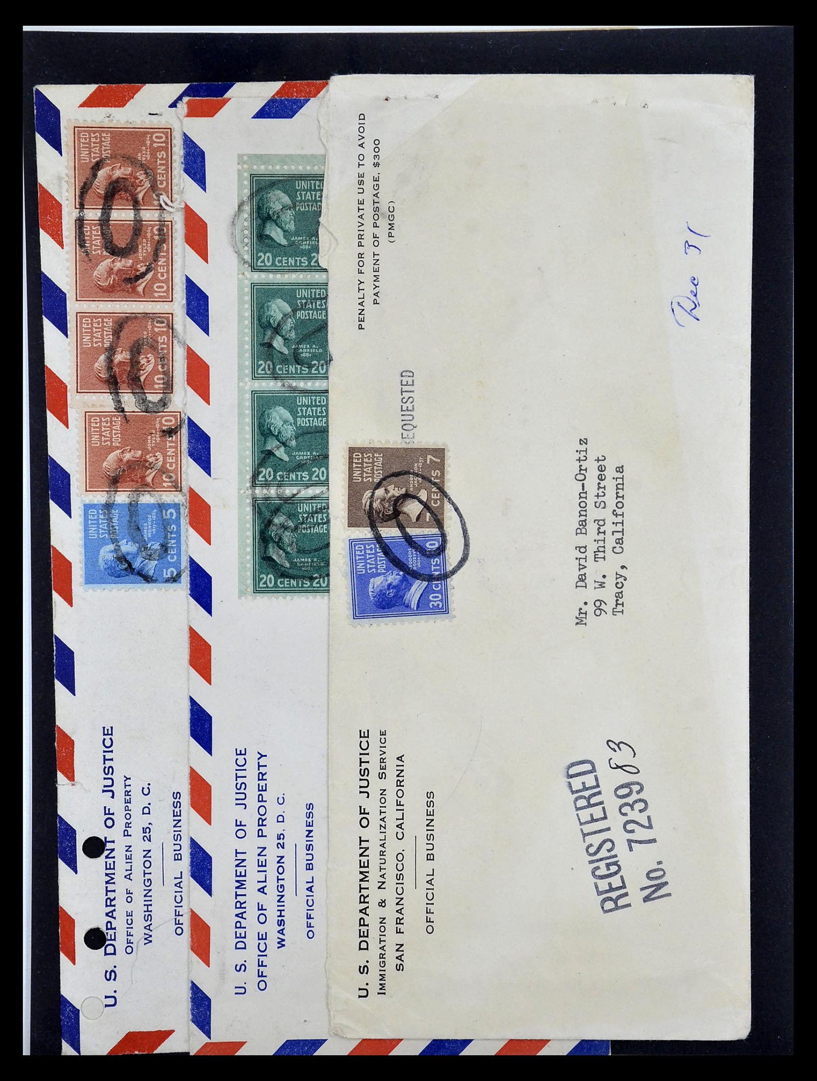 34801 028 - Postzegelverzameling 34801 USA dienst brieven 1840-2000.