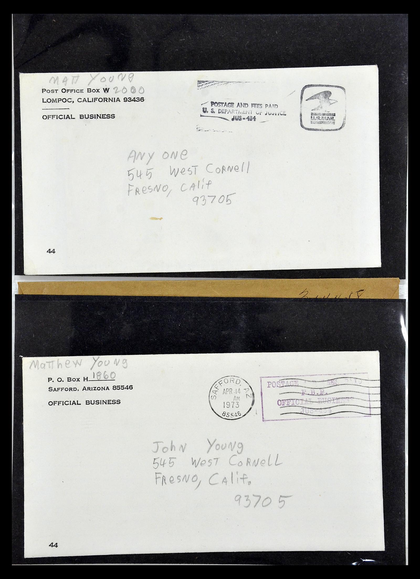 34801 038 - Postzegelverzameling 34801 USA dienst brieven 1840-2000.