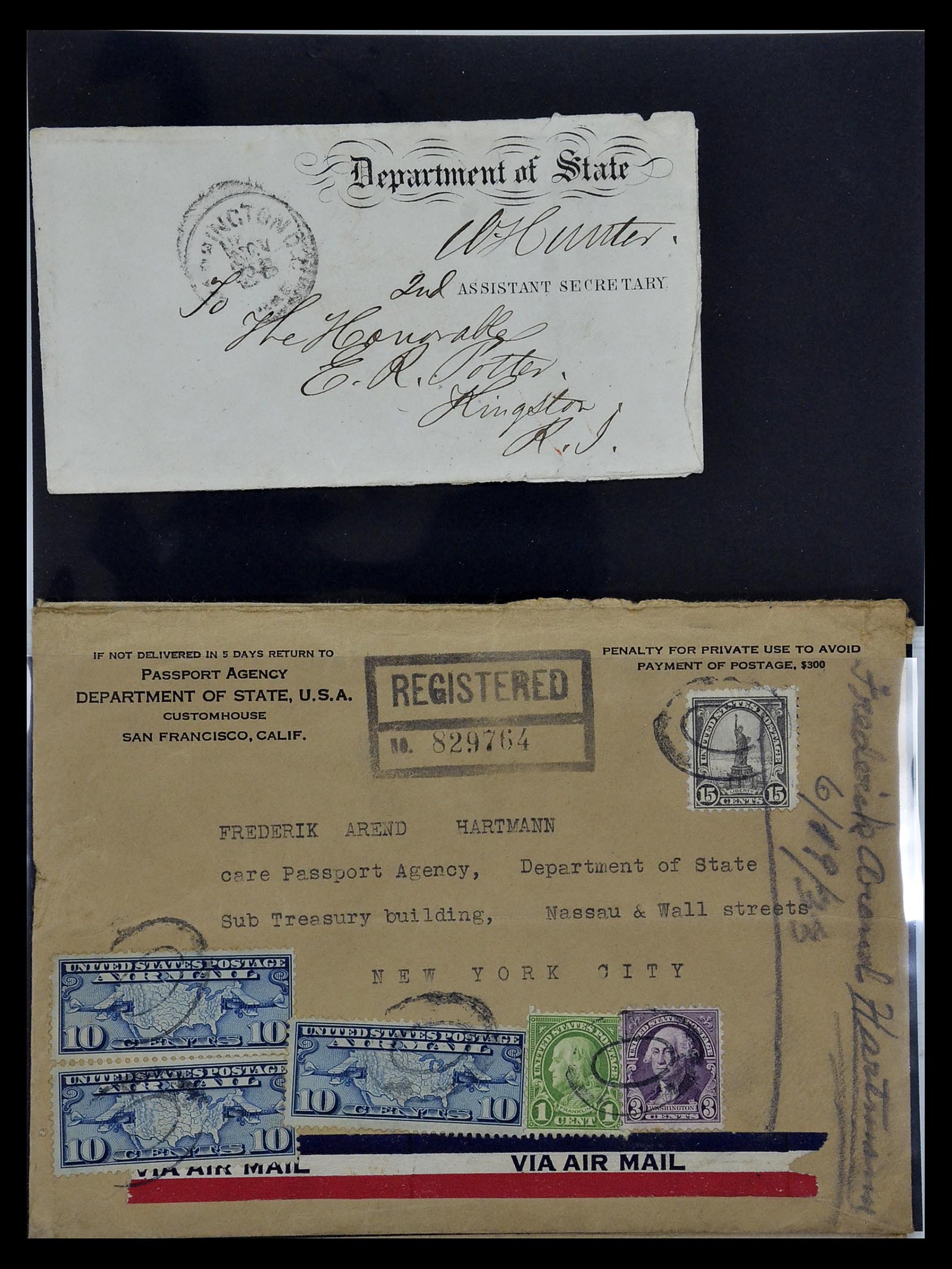 34801 040 - Postzegelverzameling 34801 USA dienst brieven 1840-2000.