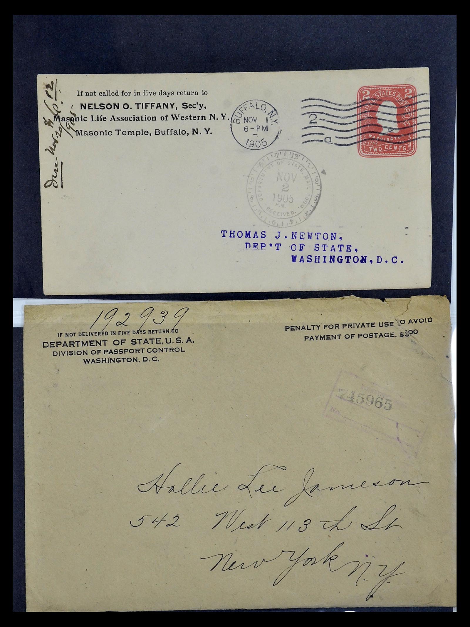 34801 042 - Postzegelverzameling 34801 USA dienst brieven 1840-2000.