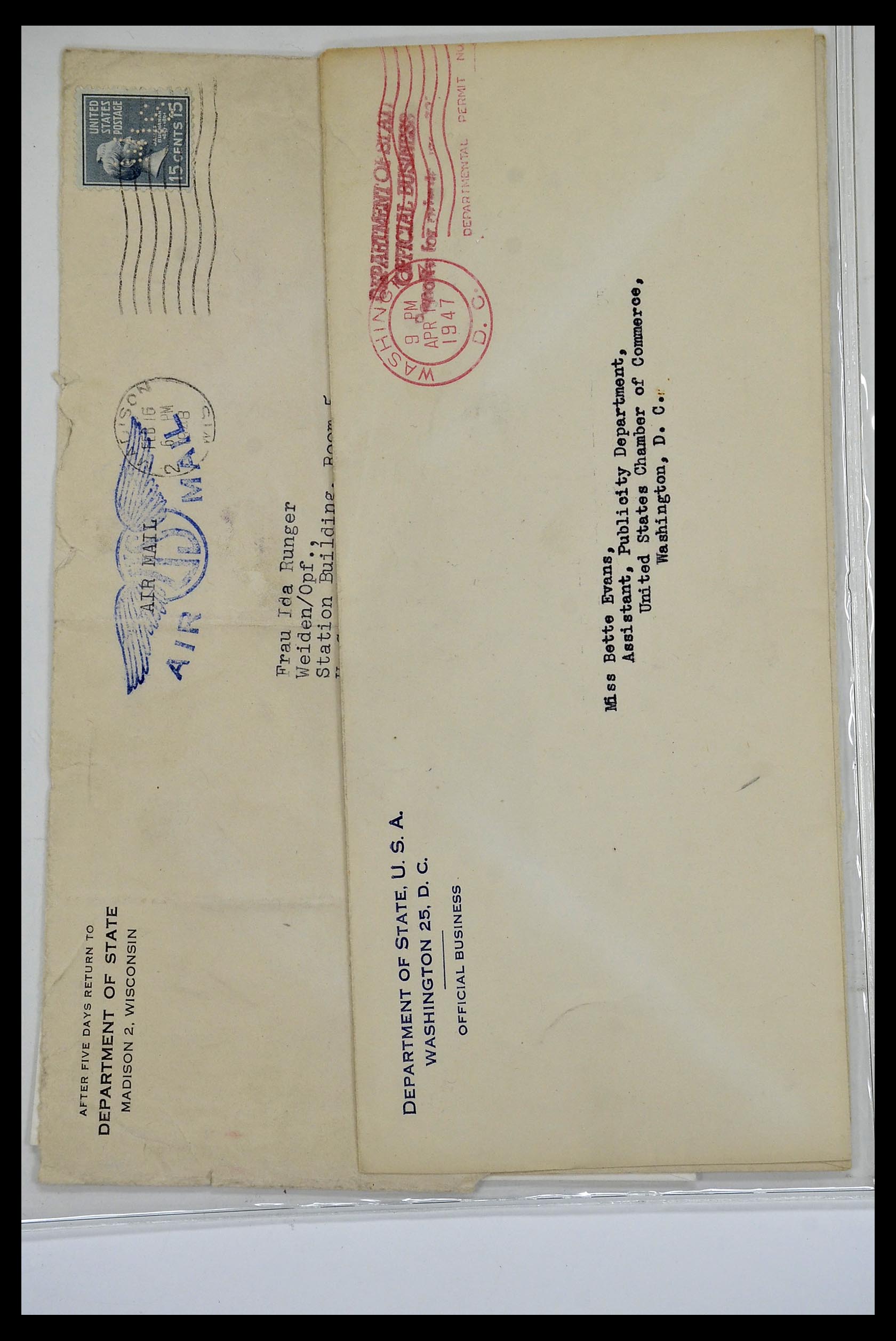 34801 055 - Postzegelverzameling 34801 USA dienst brieven 1840-2000.